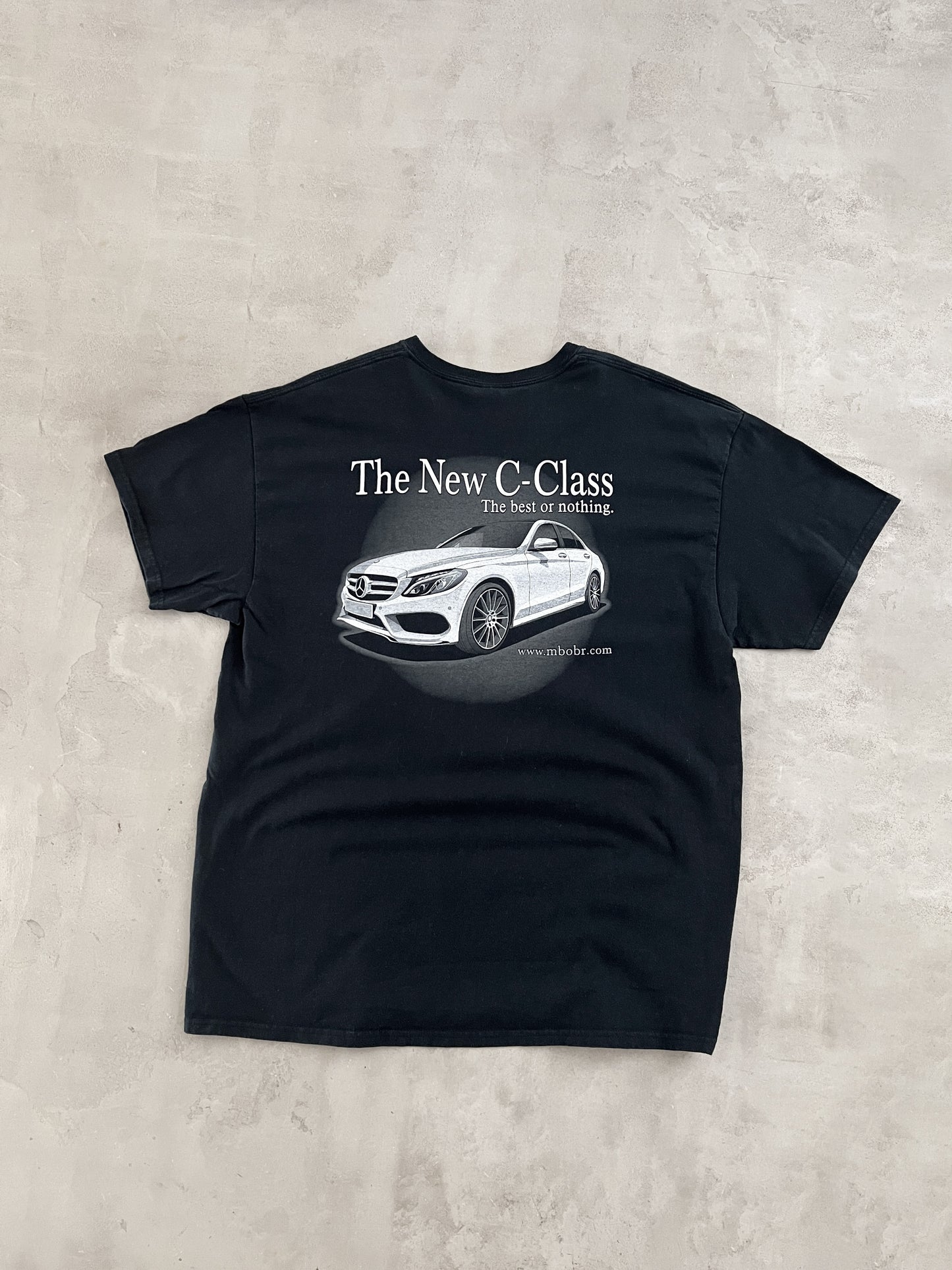 FADED BLACK MERCEDES BENZ C CLASS TEE - 2000S - XL