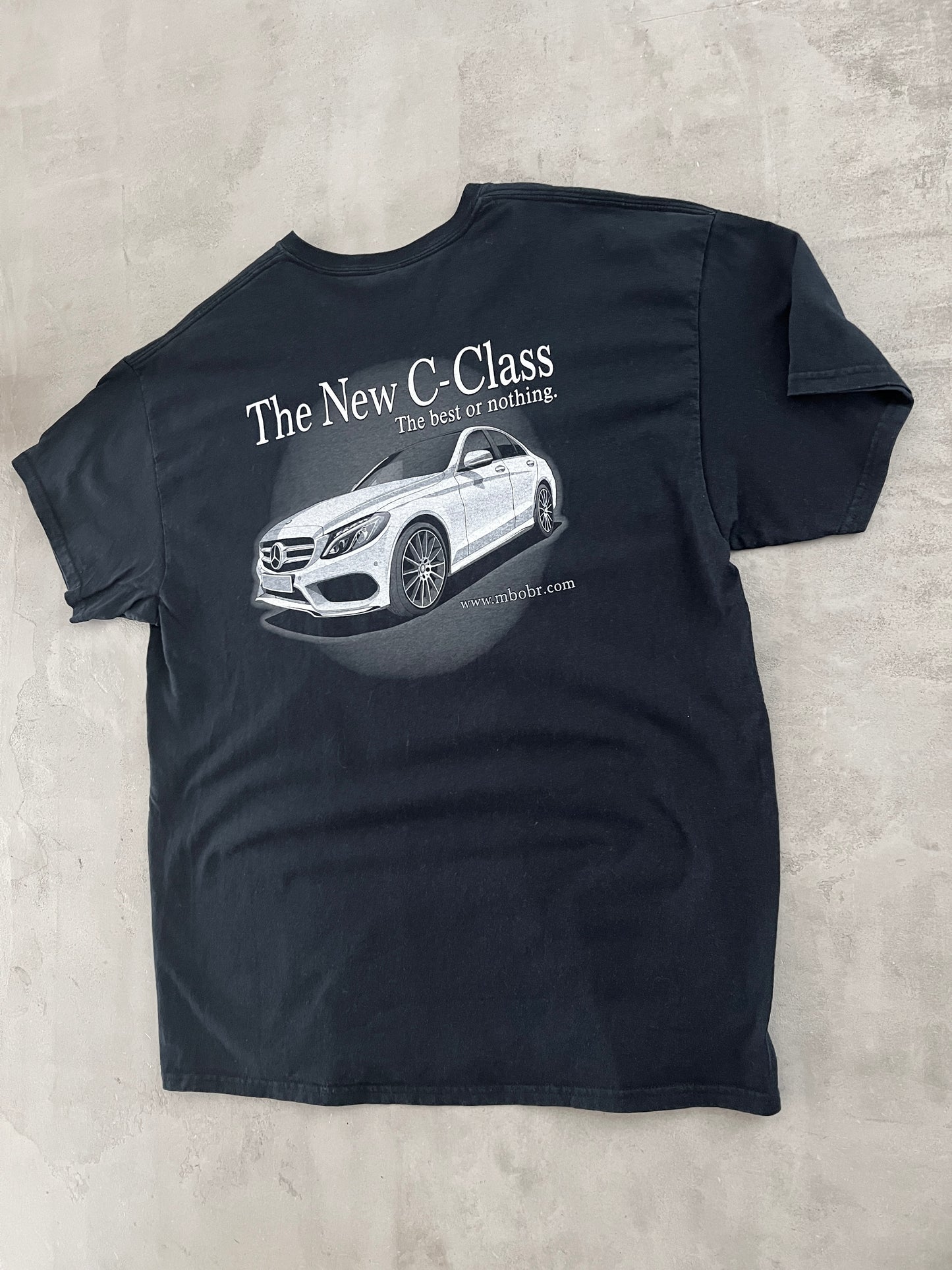 FADED BLACK MERCEDES BENZ C CLASS TEE - 2000S - XL