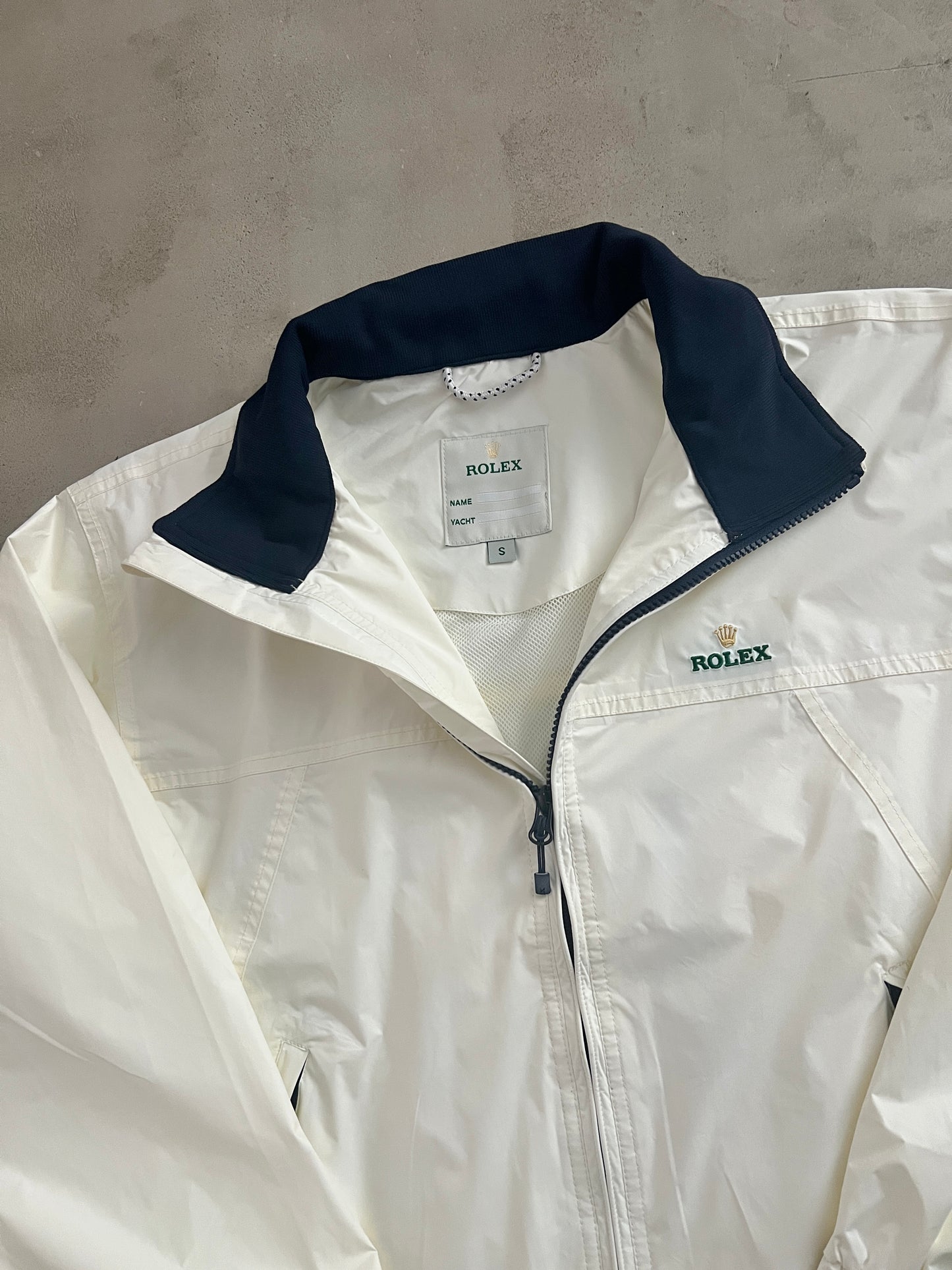 CREME WHITE ROLEX YACHT JACKET - 2000S - S