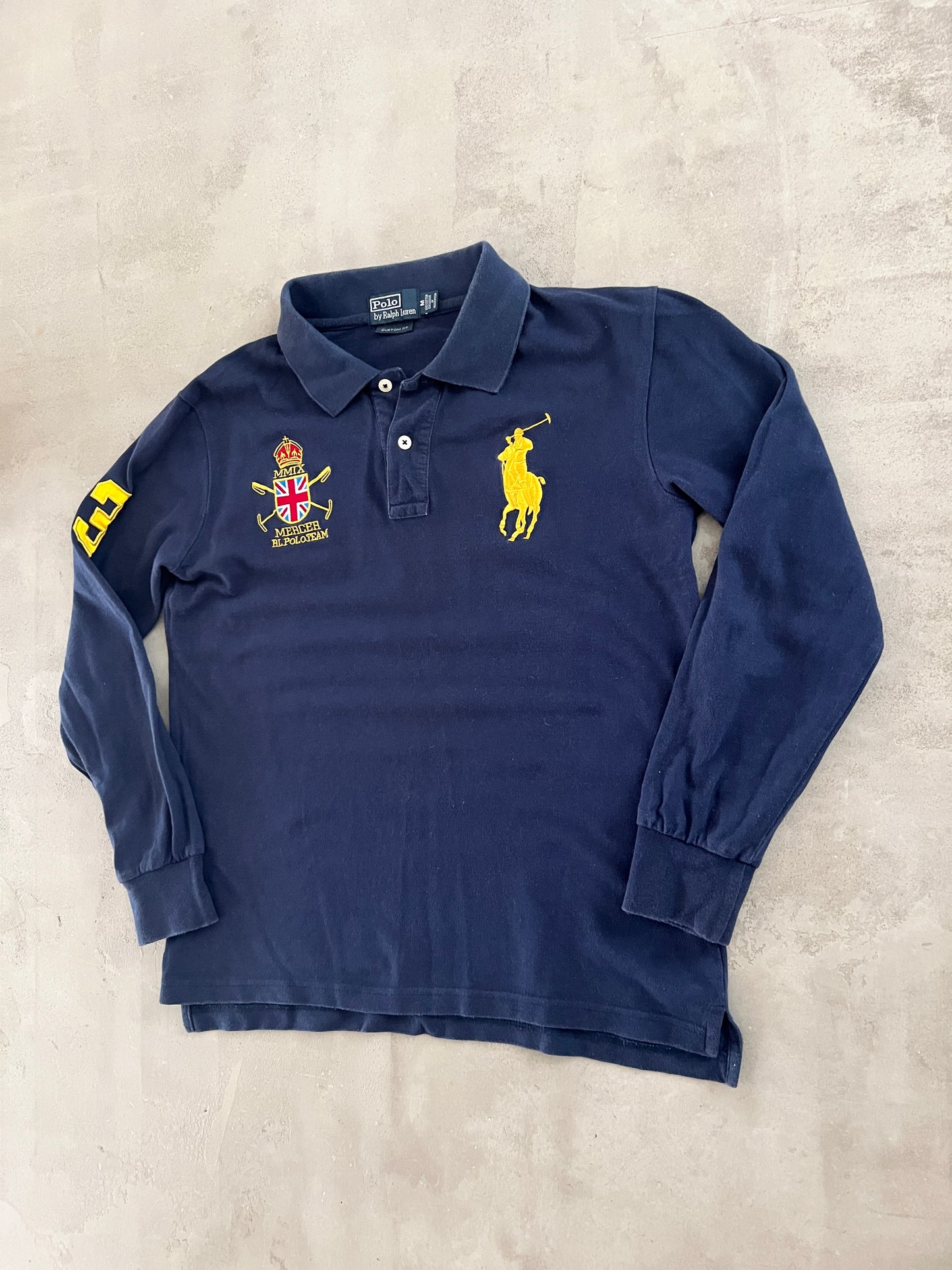 NAVY RALPH LAUREN LONGSLEEVE - 2000S - S