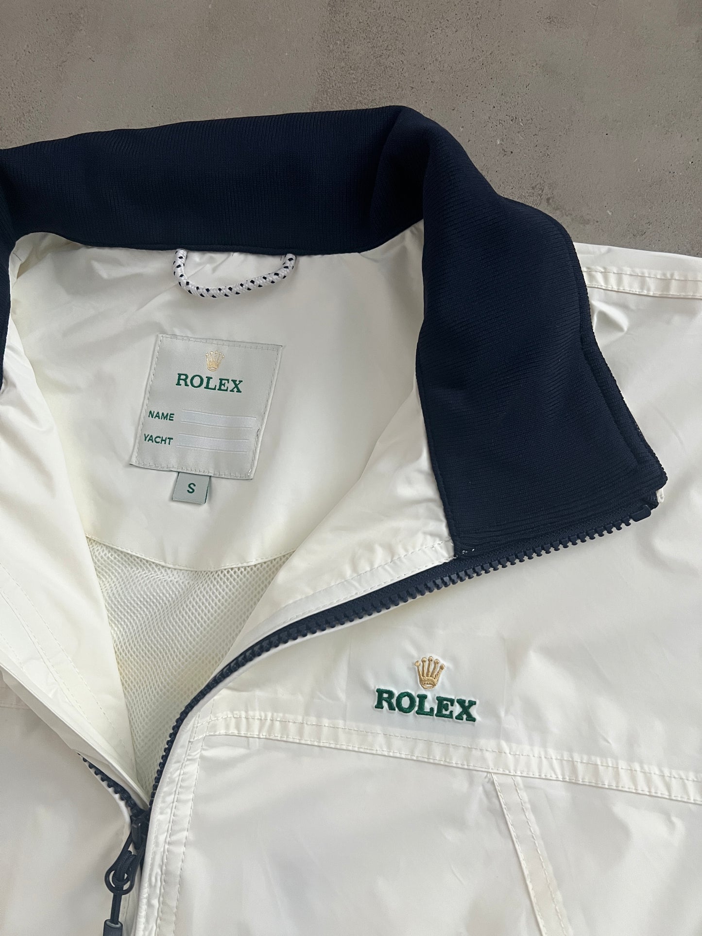 CREME WHITE ROLEX YACHT JACKET - 2000S - S