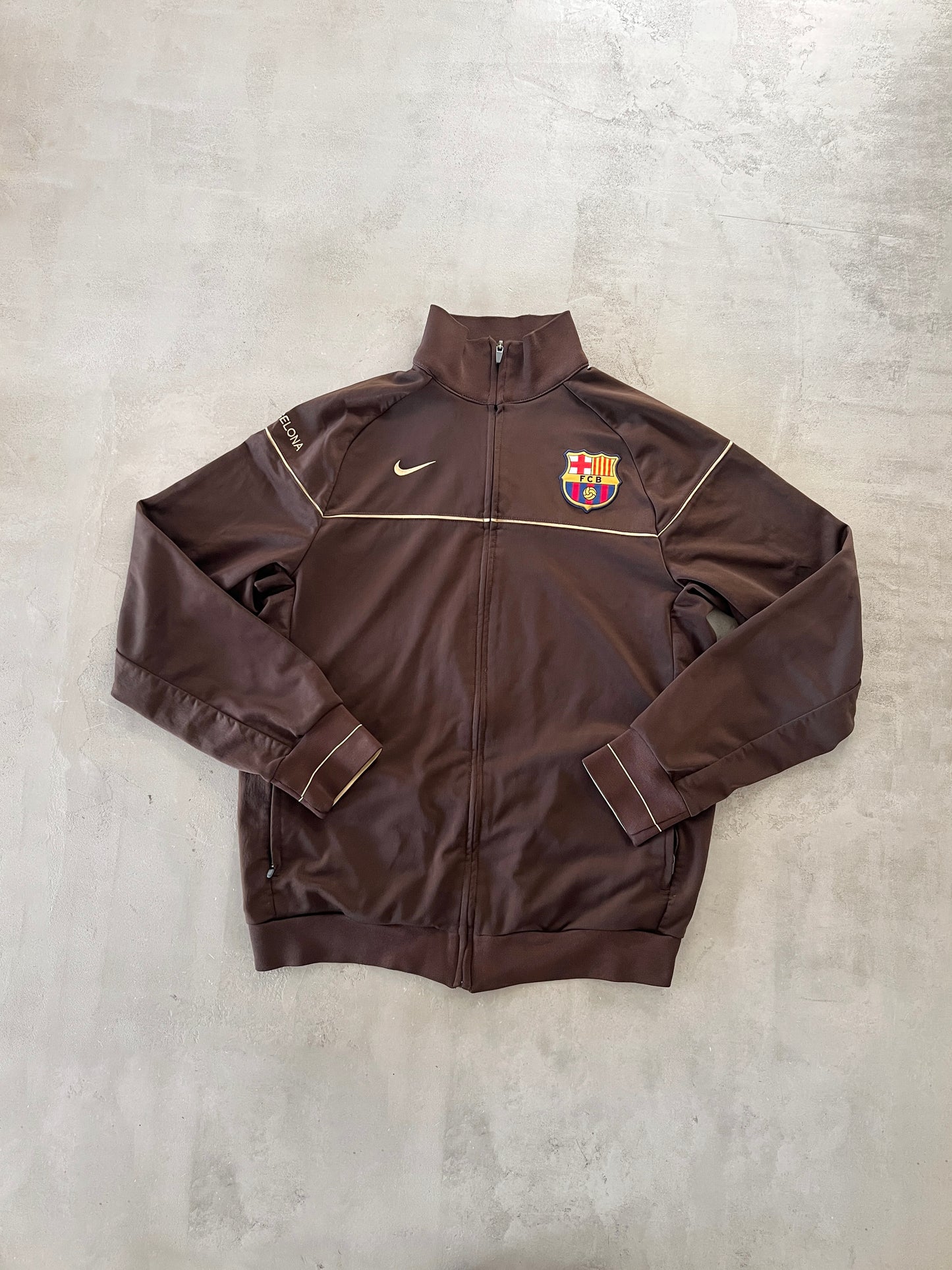 Vintage Fc Barcelona Nike Jacket Brown