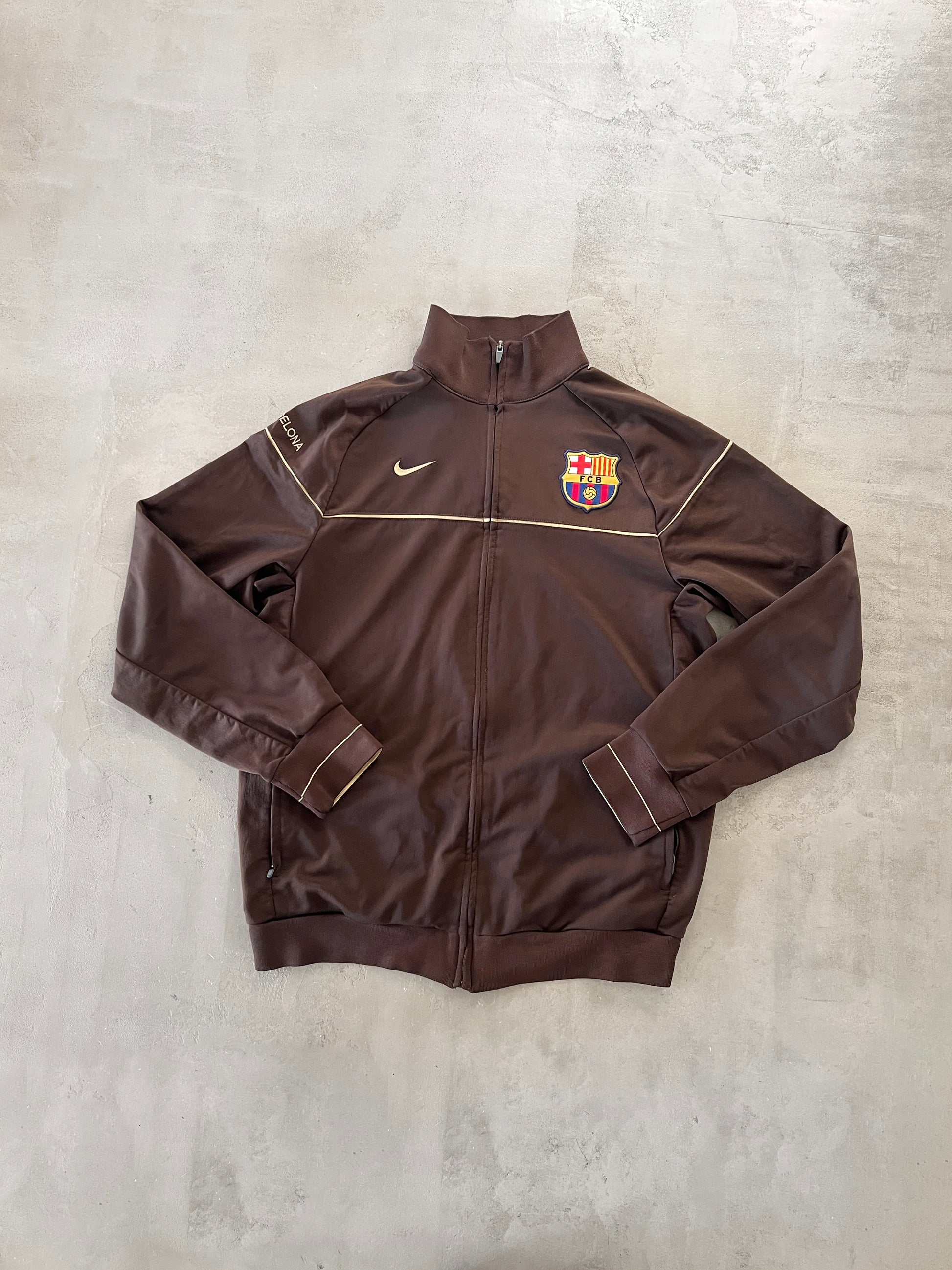 Vintage Fc Barcelona Nike Jacket Brown