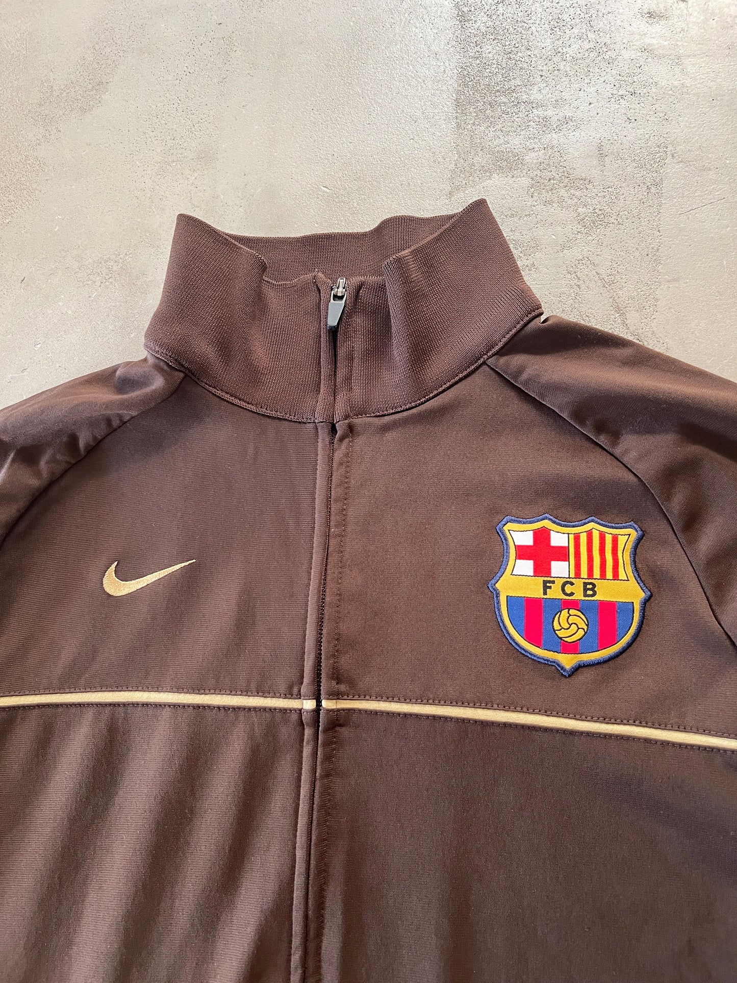 Vintage Fc Barcelona Nike Jacket Brown