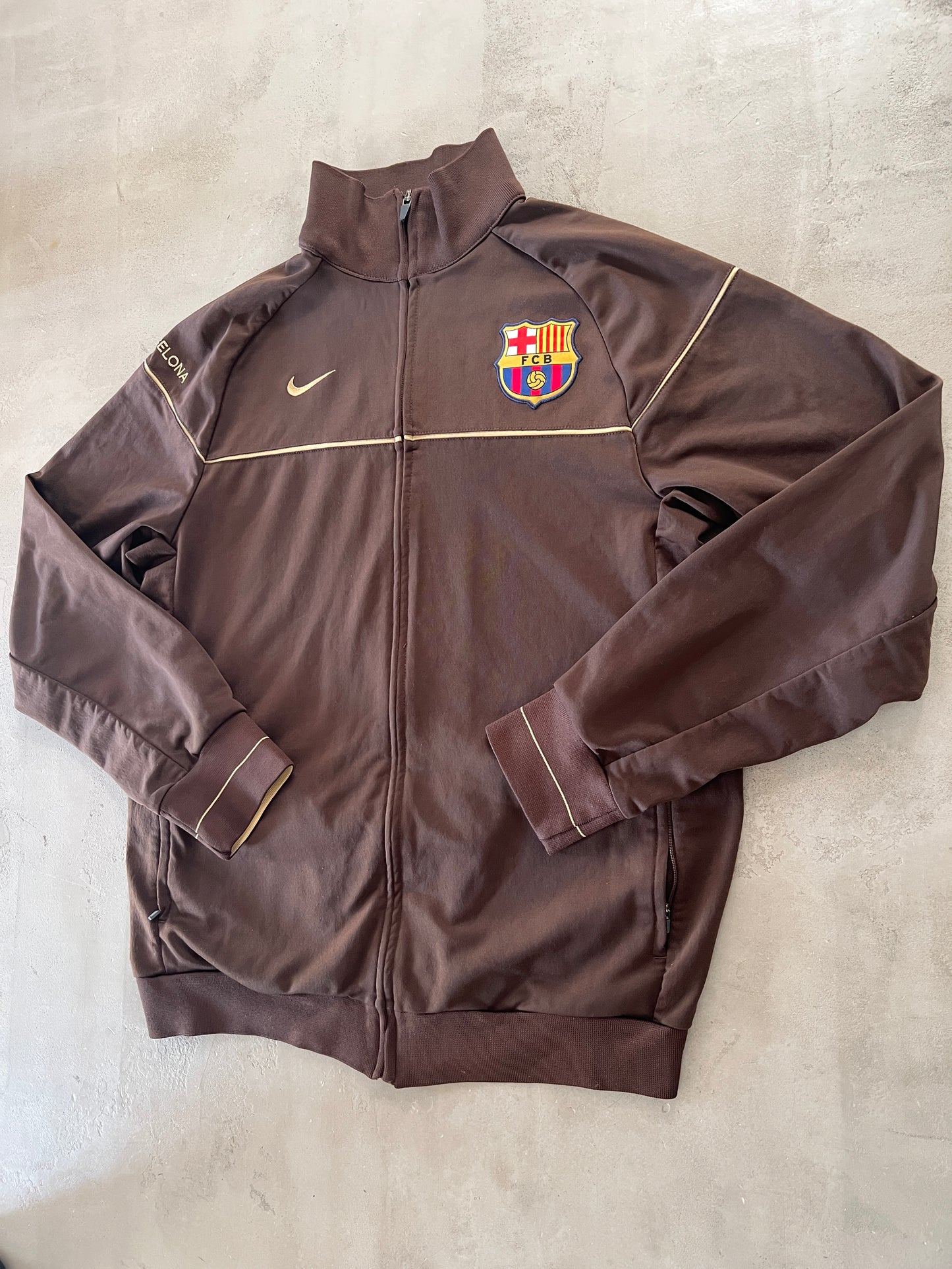 Vintage Fc Barcelona Nike Jacket Brown