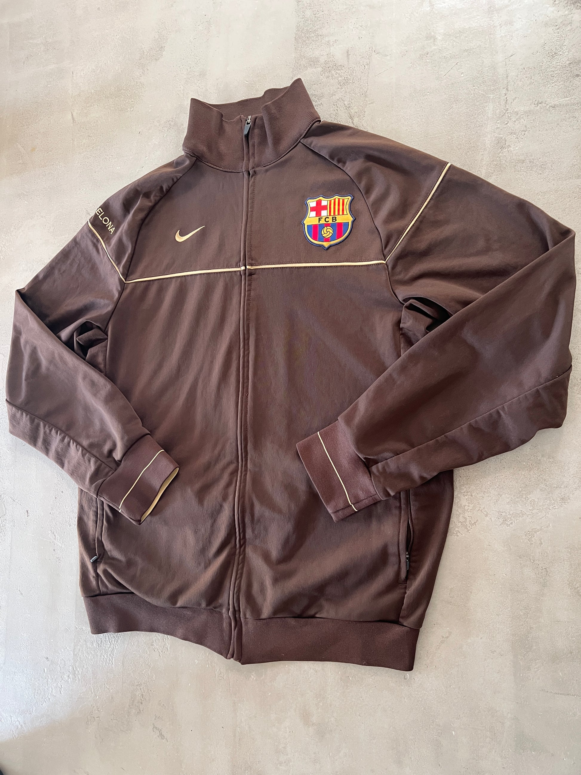 Vintage Fc Barcelona Nike Jacket Brown