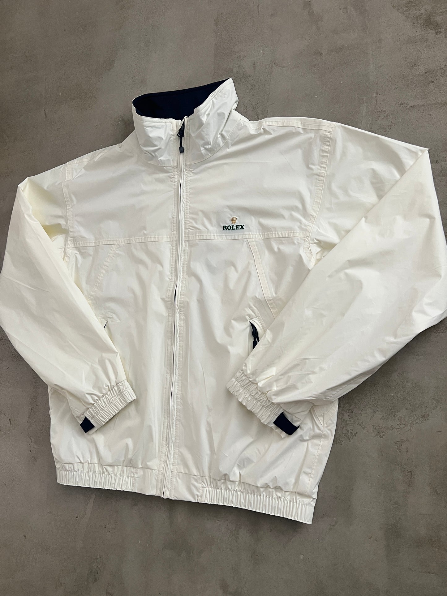 CREME WHITE ROLEX YACHT JACKET - 2000S - S