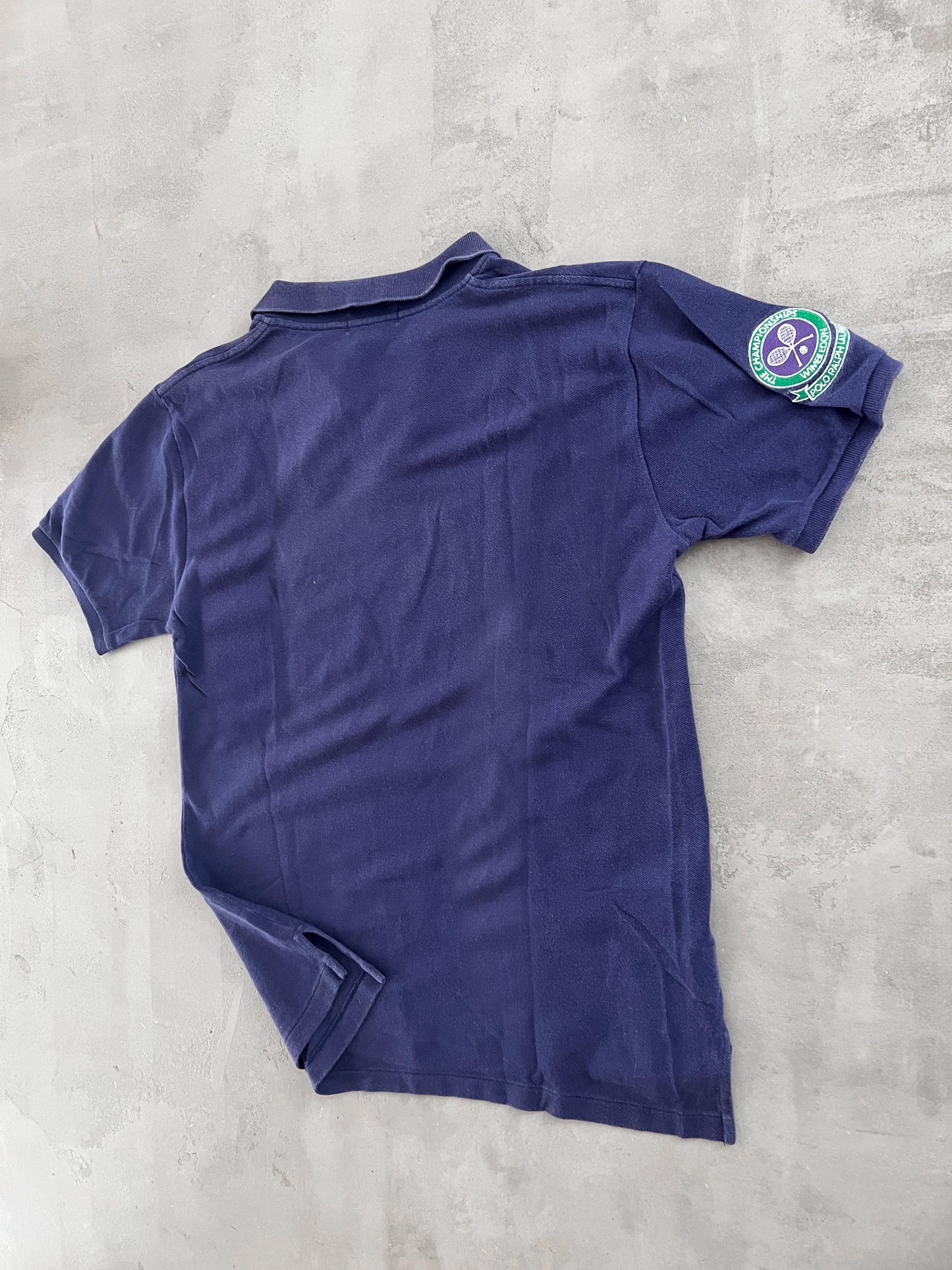 FADED NAVY/PURPLE RALPH LAUREN WIMBLEDON POLO - 2000S - M