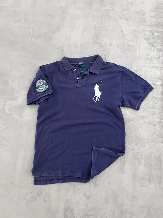FADED NAVY/PURPLE RALPH LAUREN WIMBLEDON POLO - 2000S - M