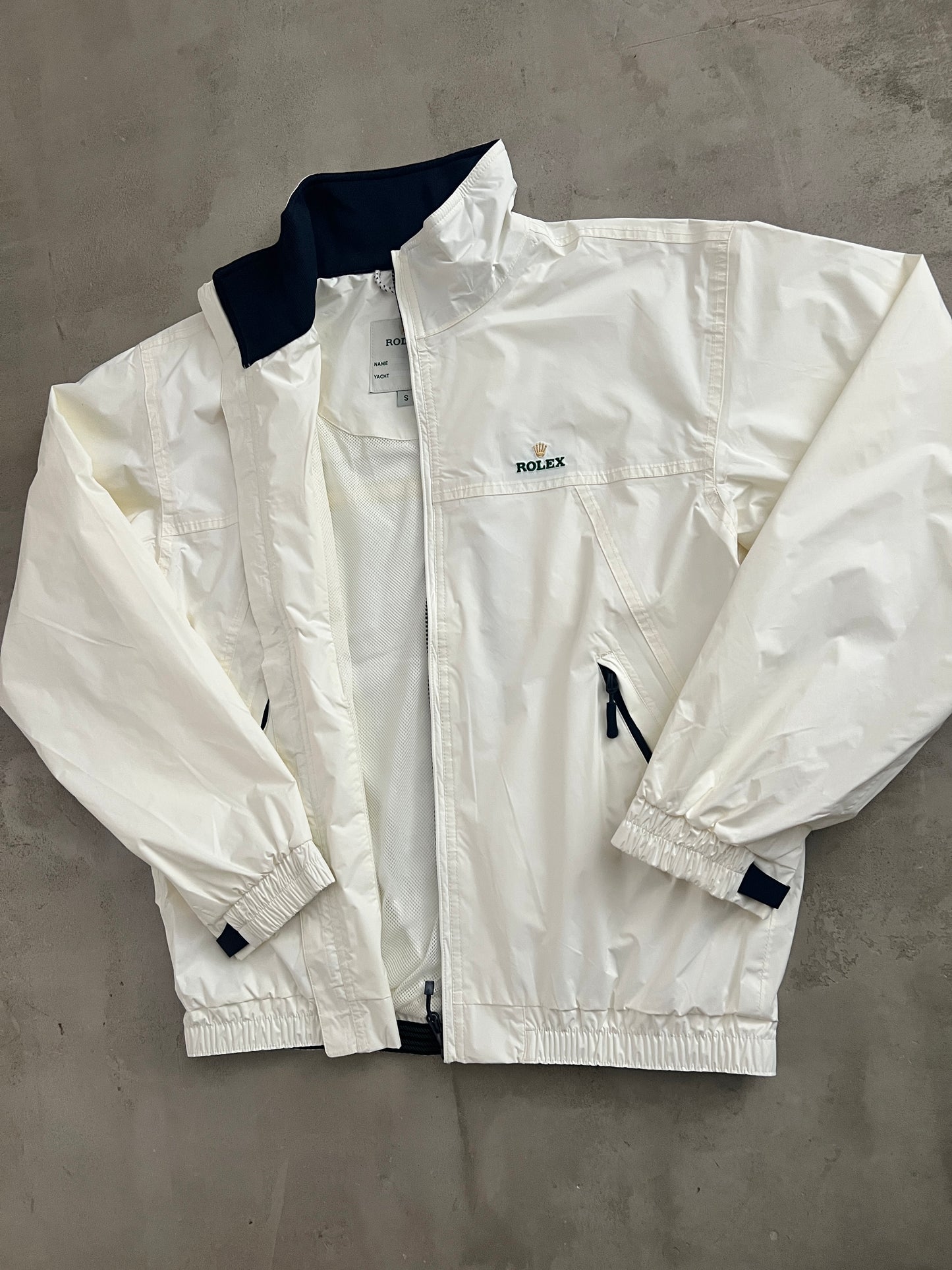CREME WHITE ROLEX YACHT JACKET - 2000S - S