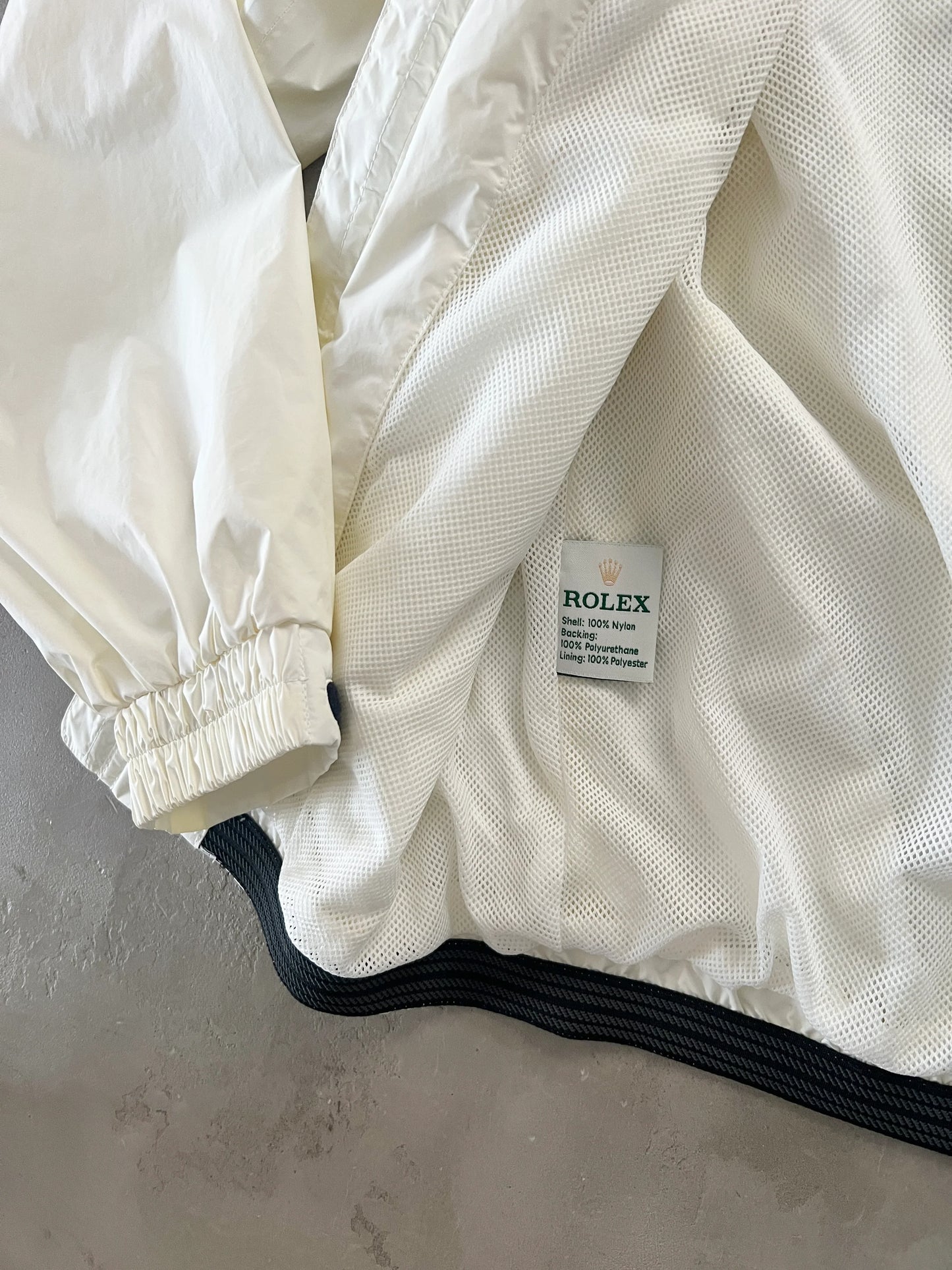 CREME WHITE ROLEX YACHT JACKET - 2000S - S