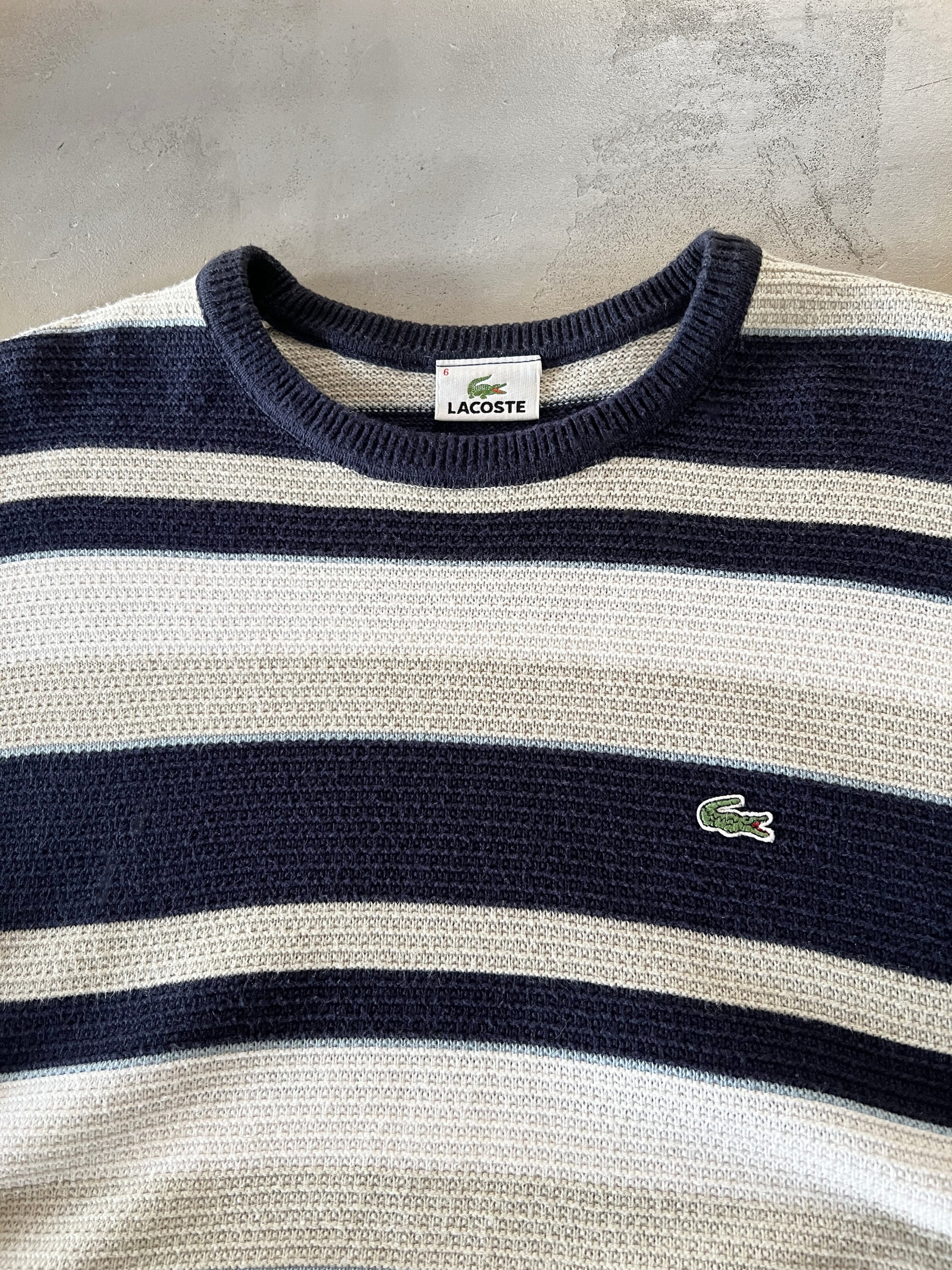 VIntage Lacoste Knit Sweater 2000s creme