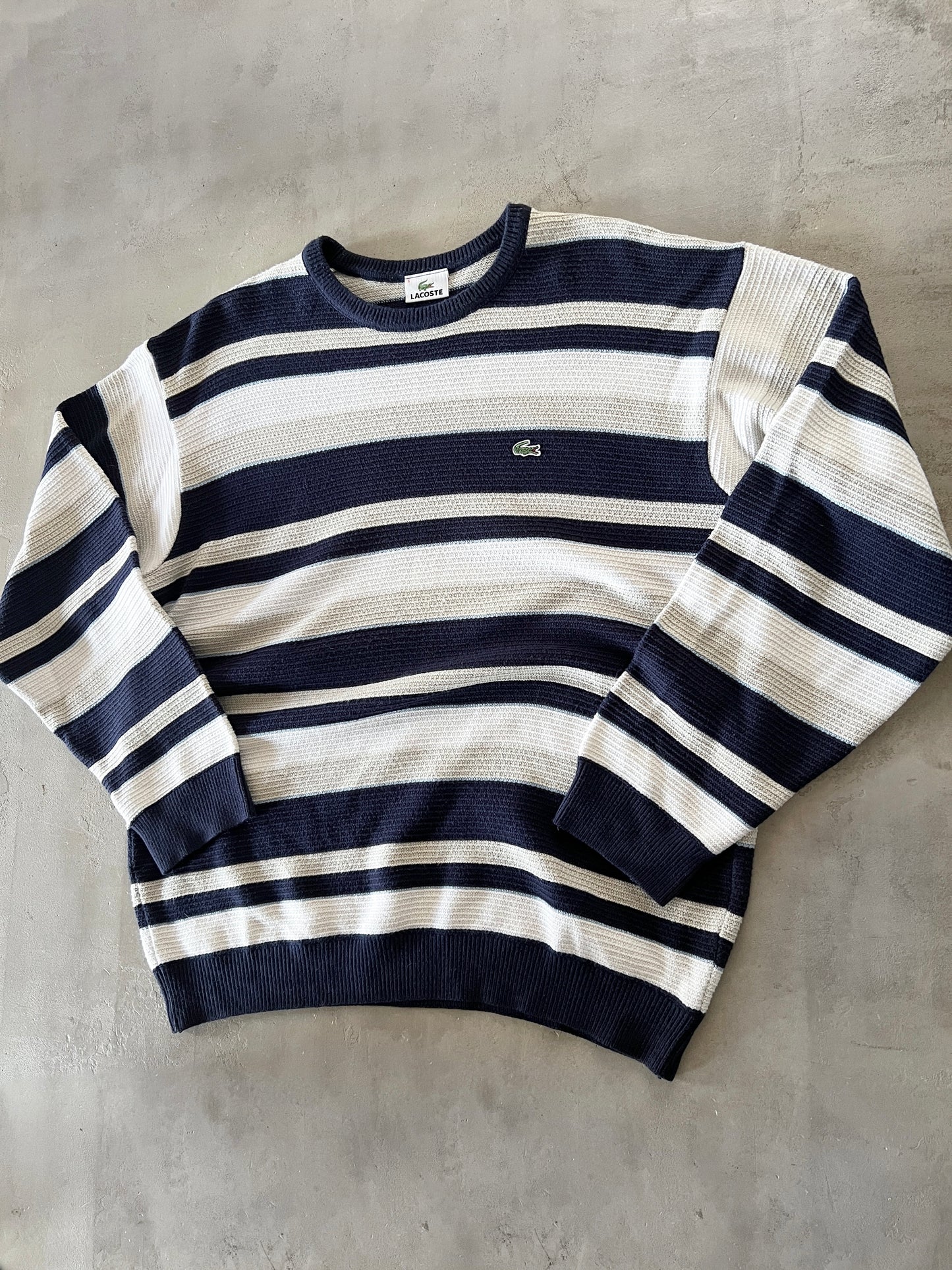 VIntage Lacoste Knit Sweater 2000s creme