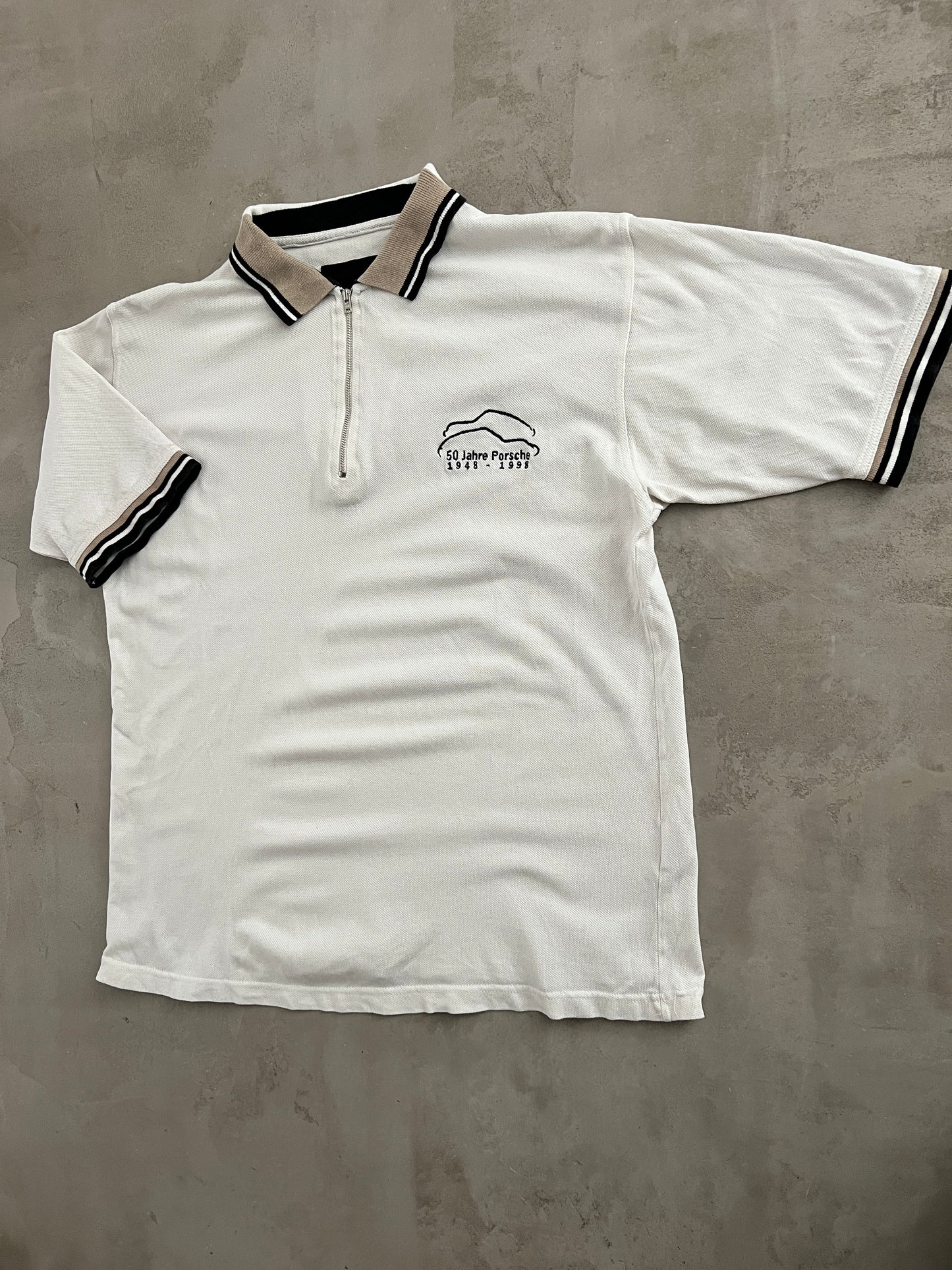 WHITE/CREME PORSCHE POLO - 1998 - L