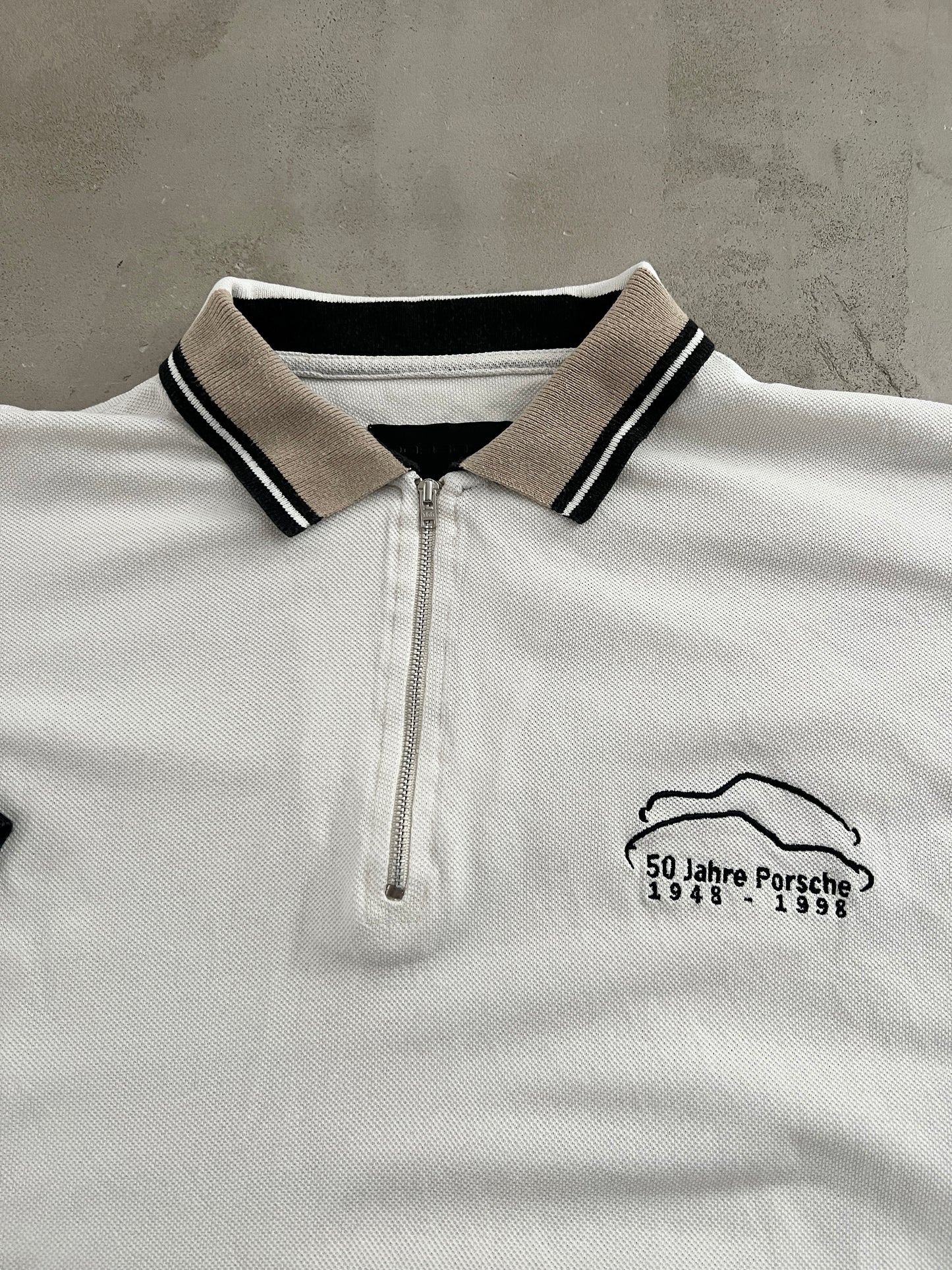 WHITE/CREME PORSCHE POLO - 1998 - L