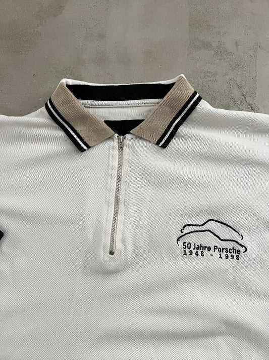 WHITE/CREME PORSCHE POLO - 1998 - L