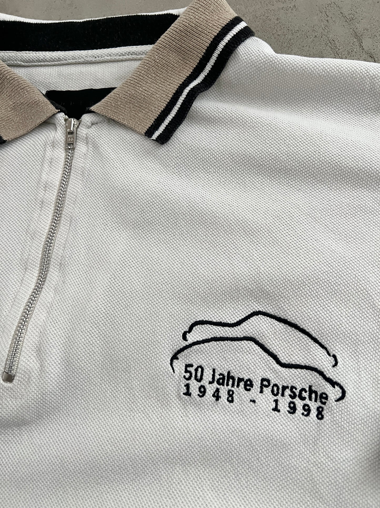 WHITE/CREME PORSCHE POLO - 1998 - L