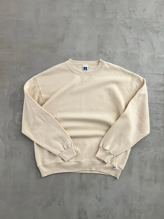 CREME RUSSELL SWEATER - 1990S - L