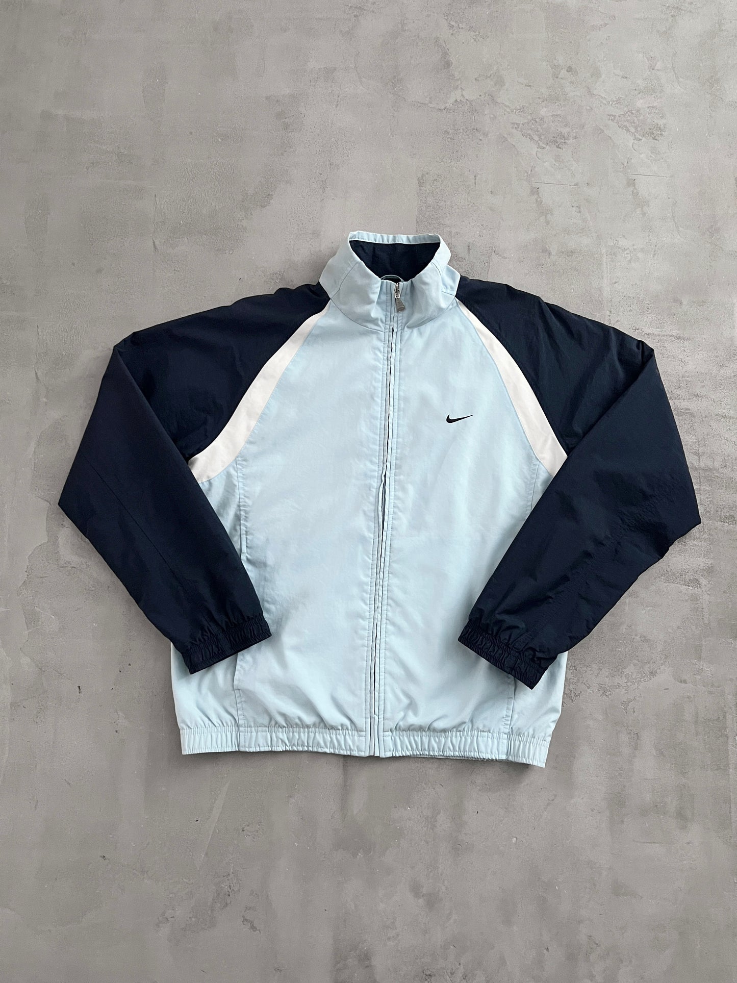 BABY BLUE NIKE TRACK JACKET - 2000S - S