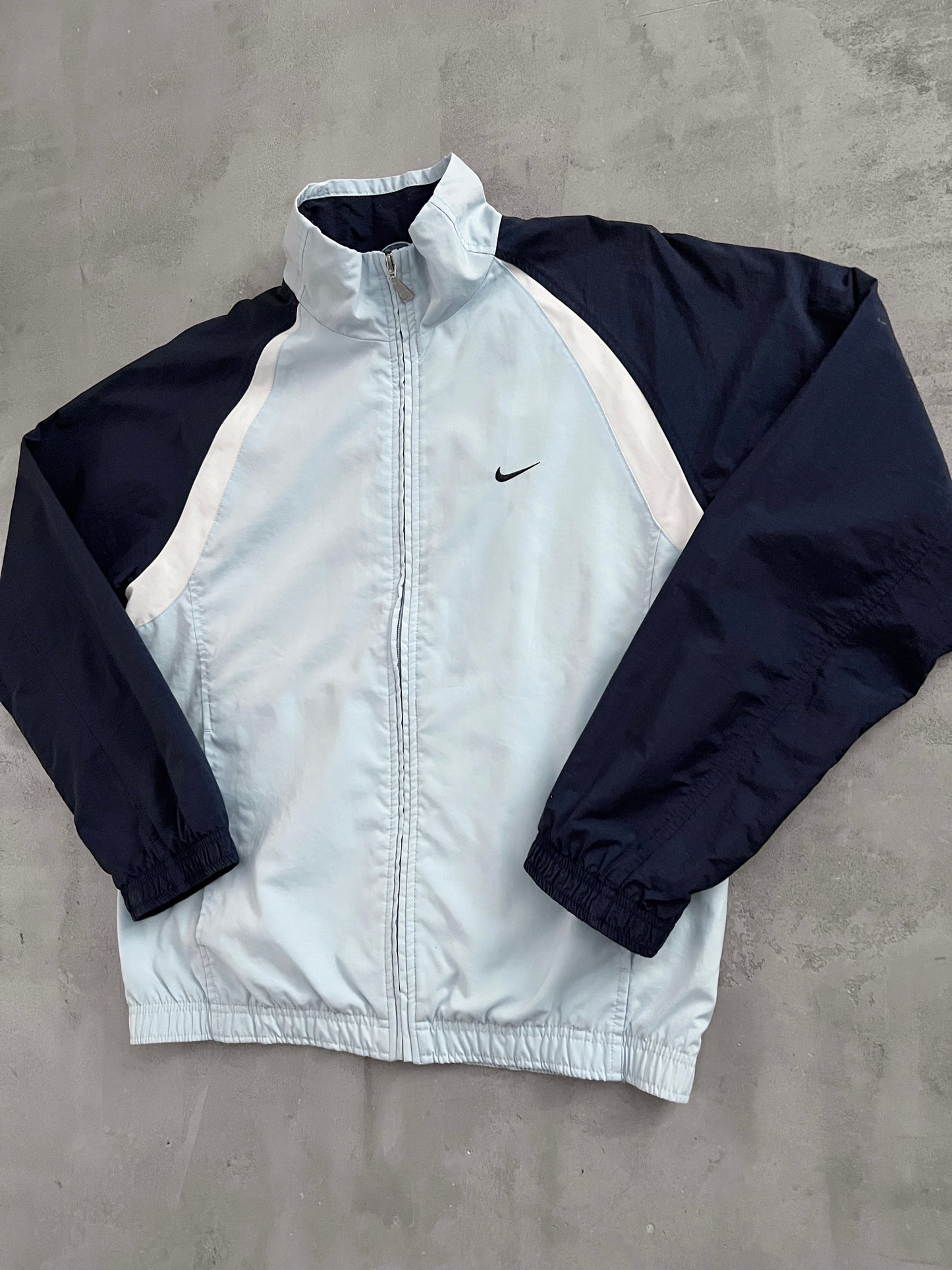 BABY BLUE NIKE TRACK JACKET - 2000S - S