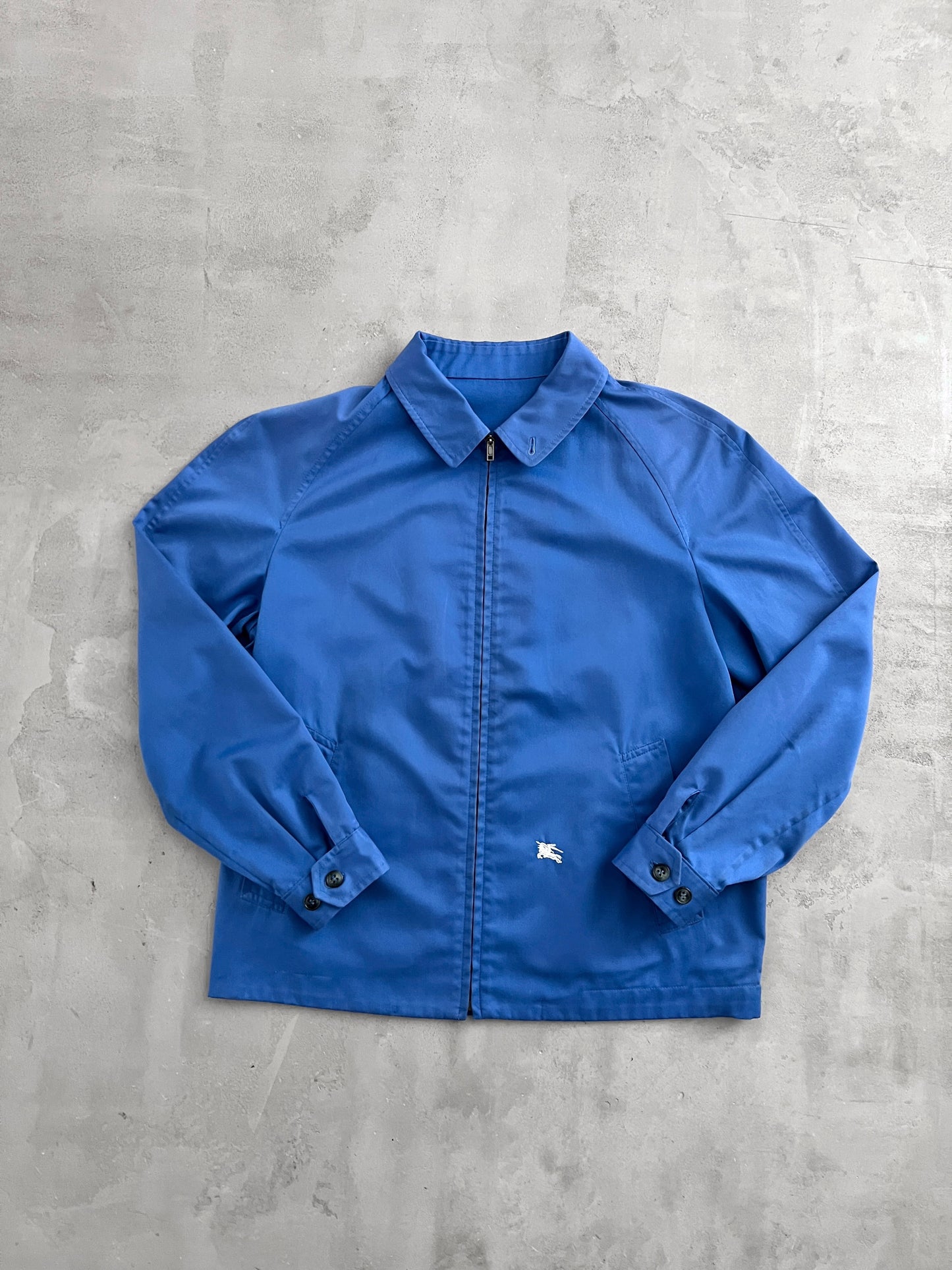 BLUE BURBERRY JACKET - 1990S - S