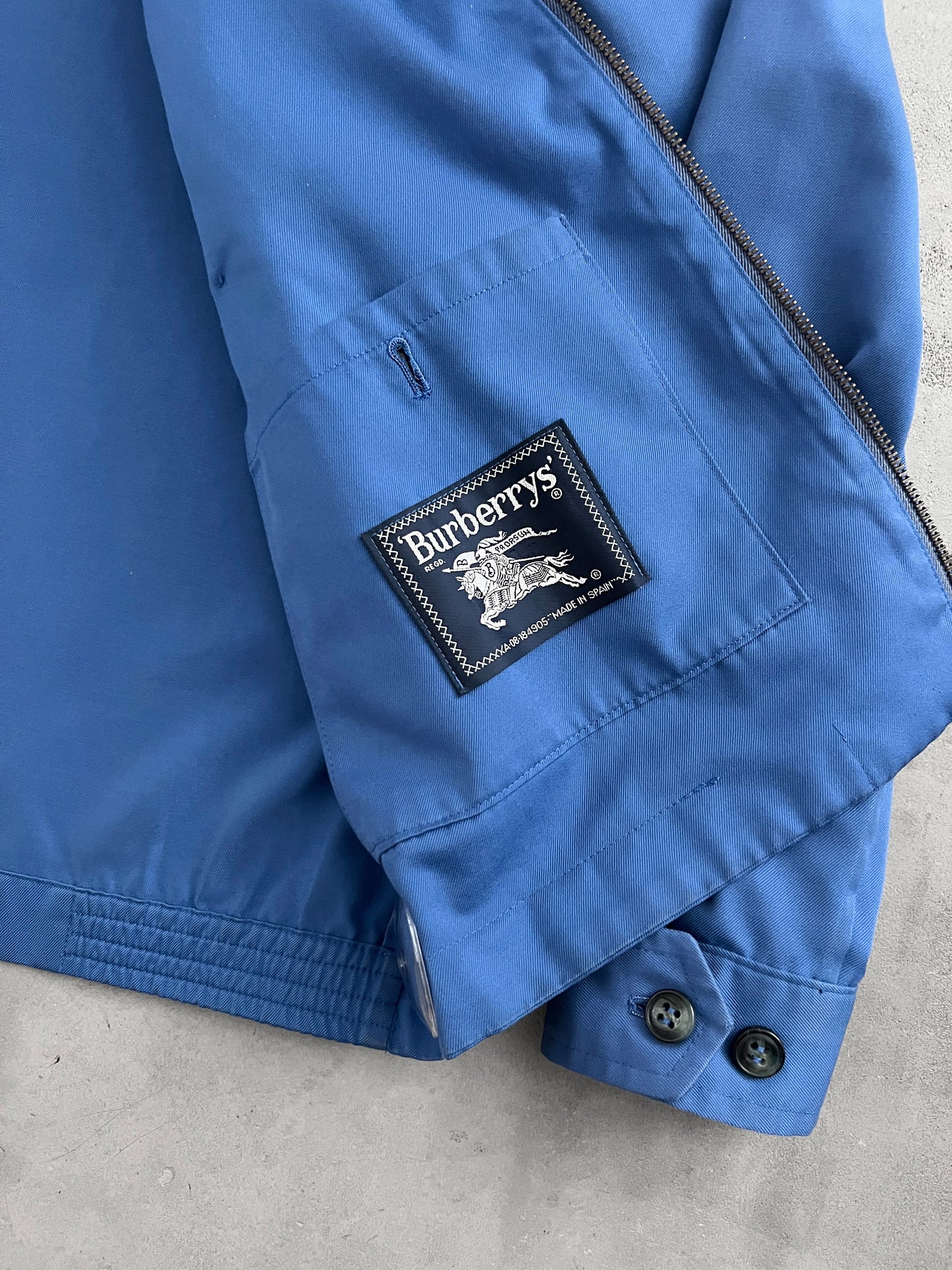 BLUE BURBERRY JACKET - 1990S - S