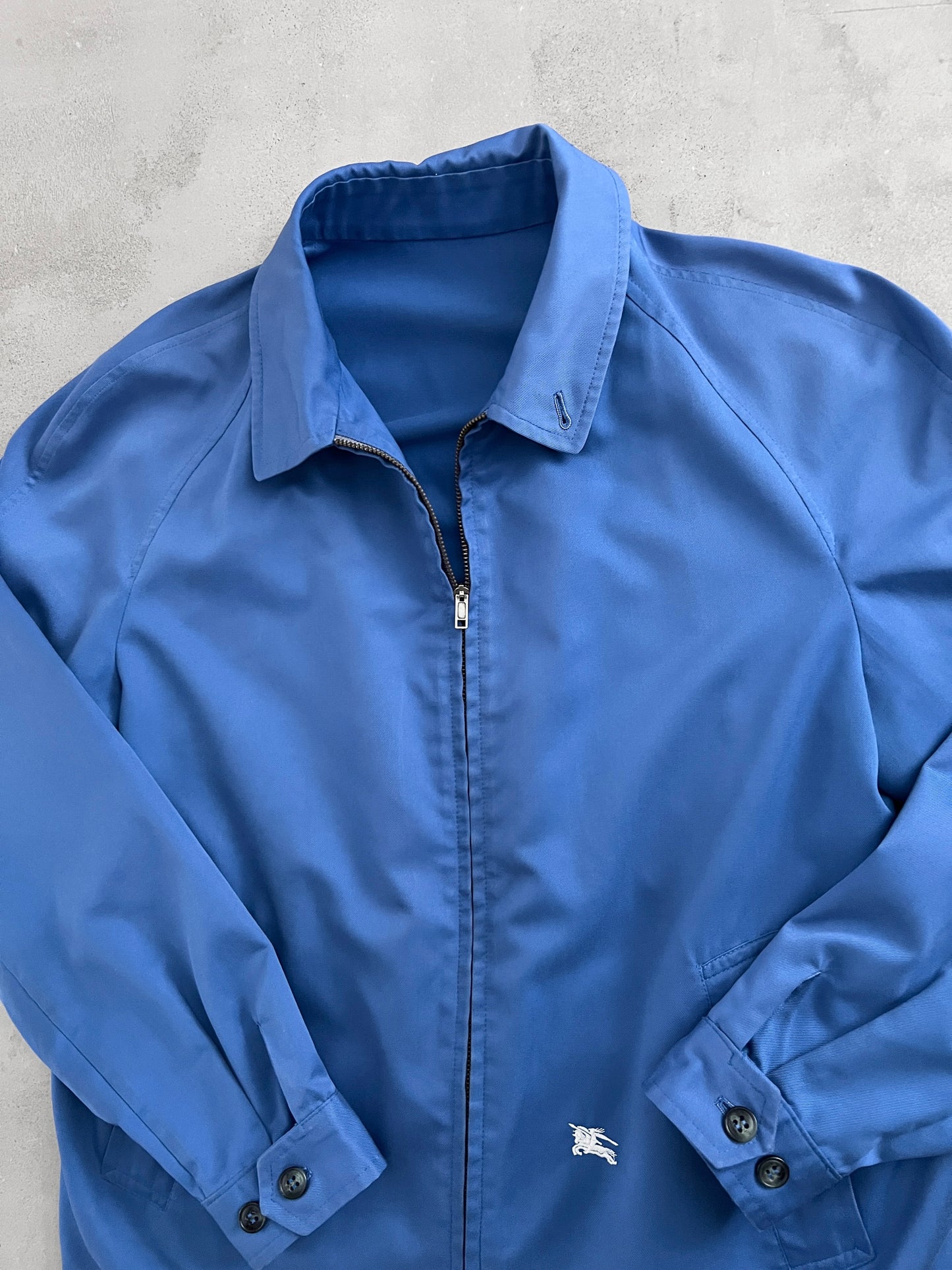 BLUE BURBERRY JACKET - 1990S - S