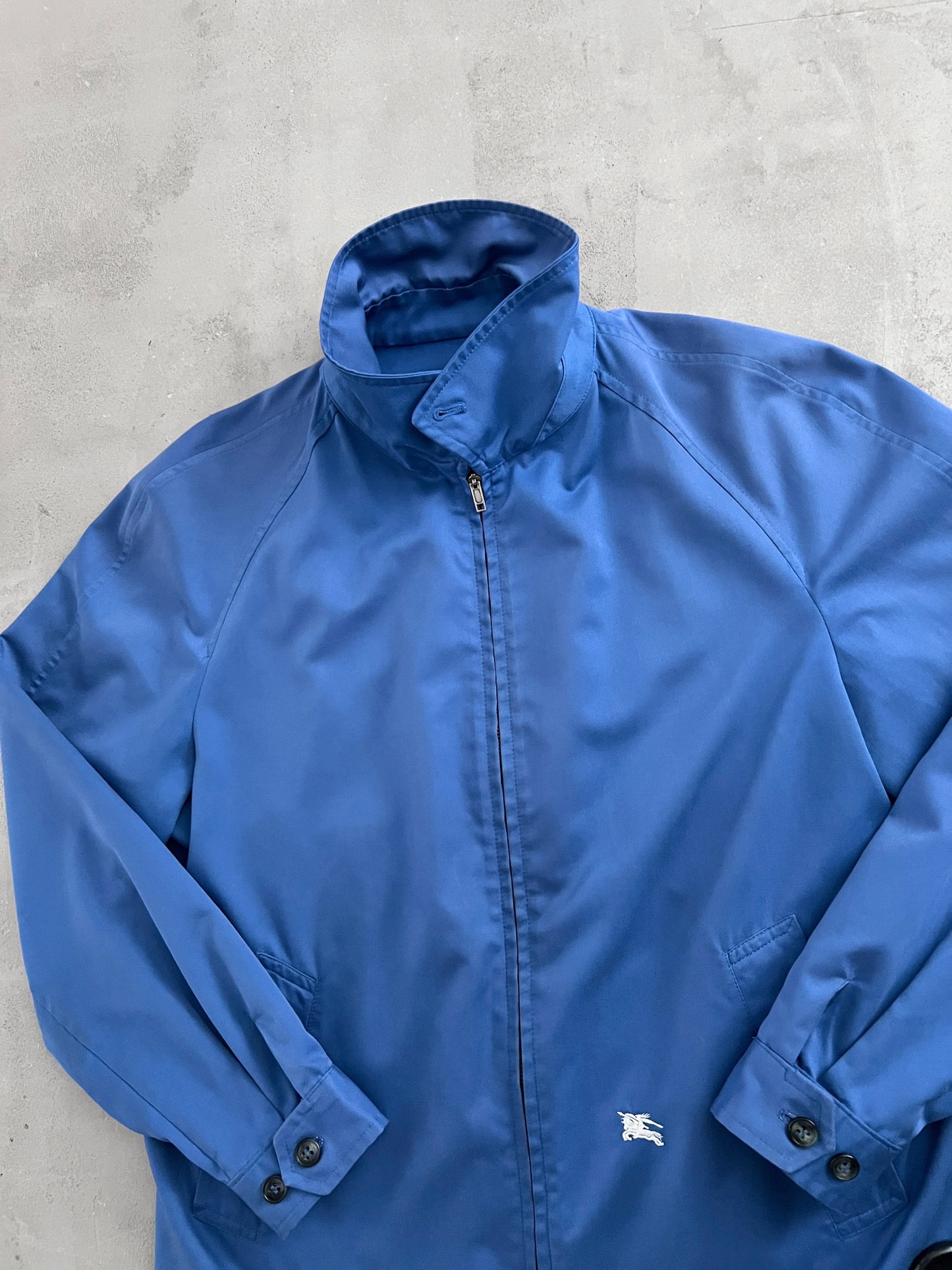 BLUE BURBERRY JACKET - 1990S - S