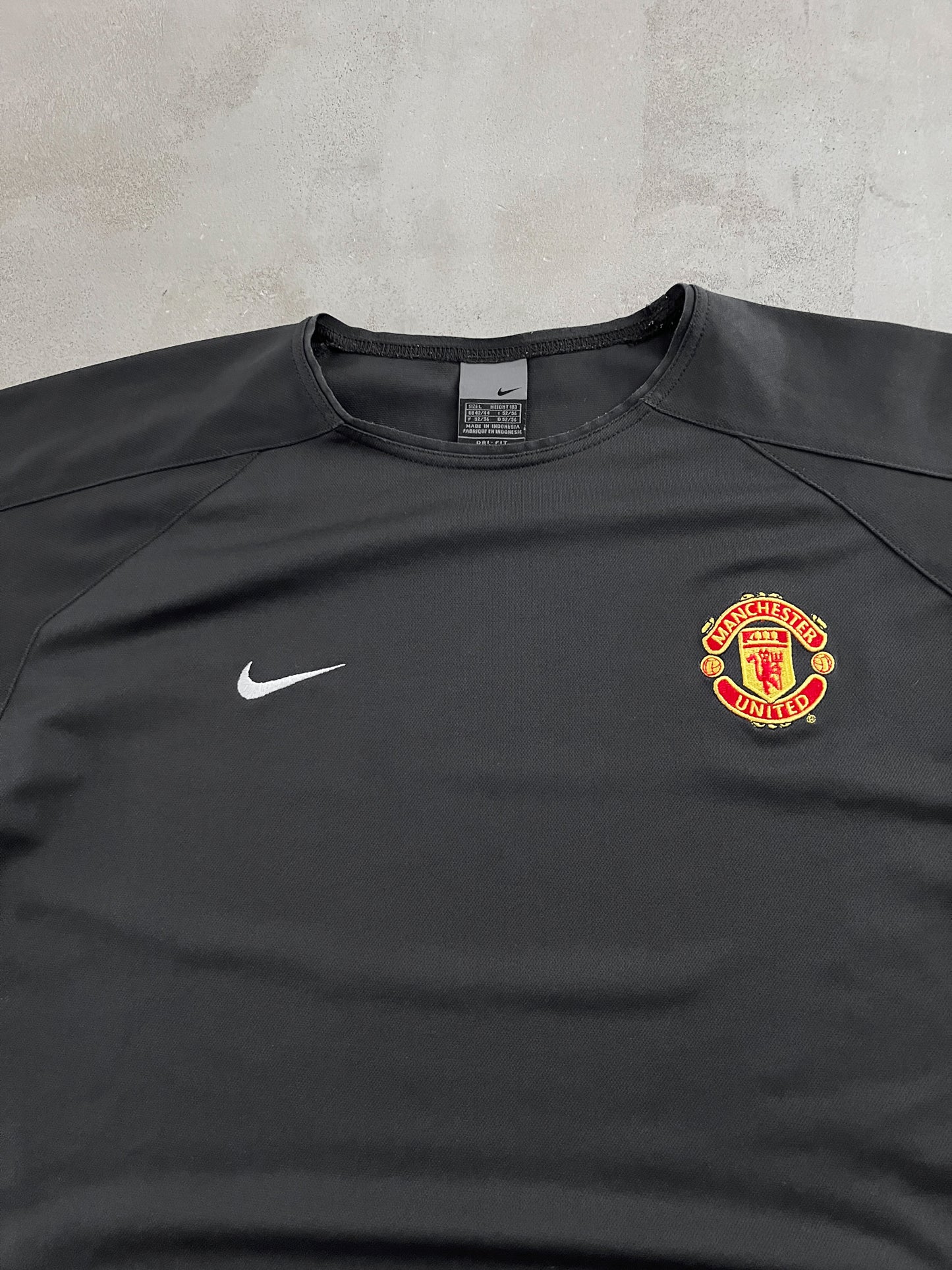 BLACK MANCHESTER UNITED NIKE JERSEY - 2000S - XL/L