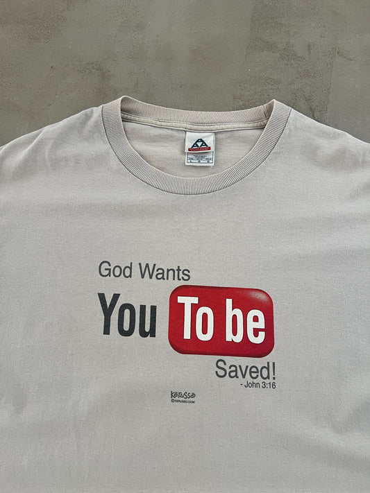 CREME YOUTUBE CHRIST TEE - 2000S - XL