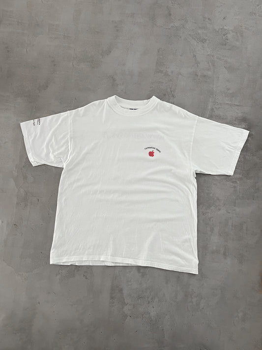 WHITE APPLE PROMO TEE - 2000S - L