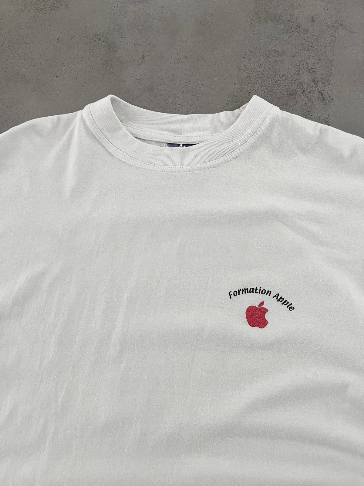 WHITE APPLE PROMO TEE - 2000S - L