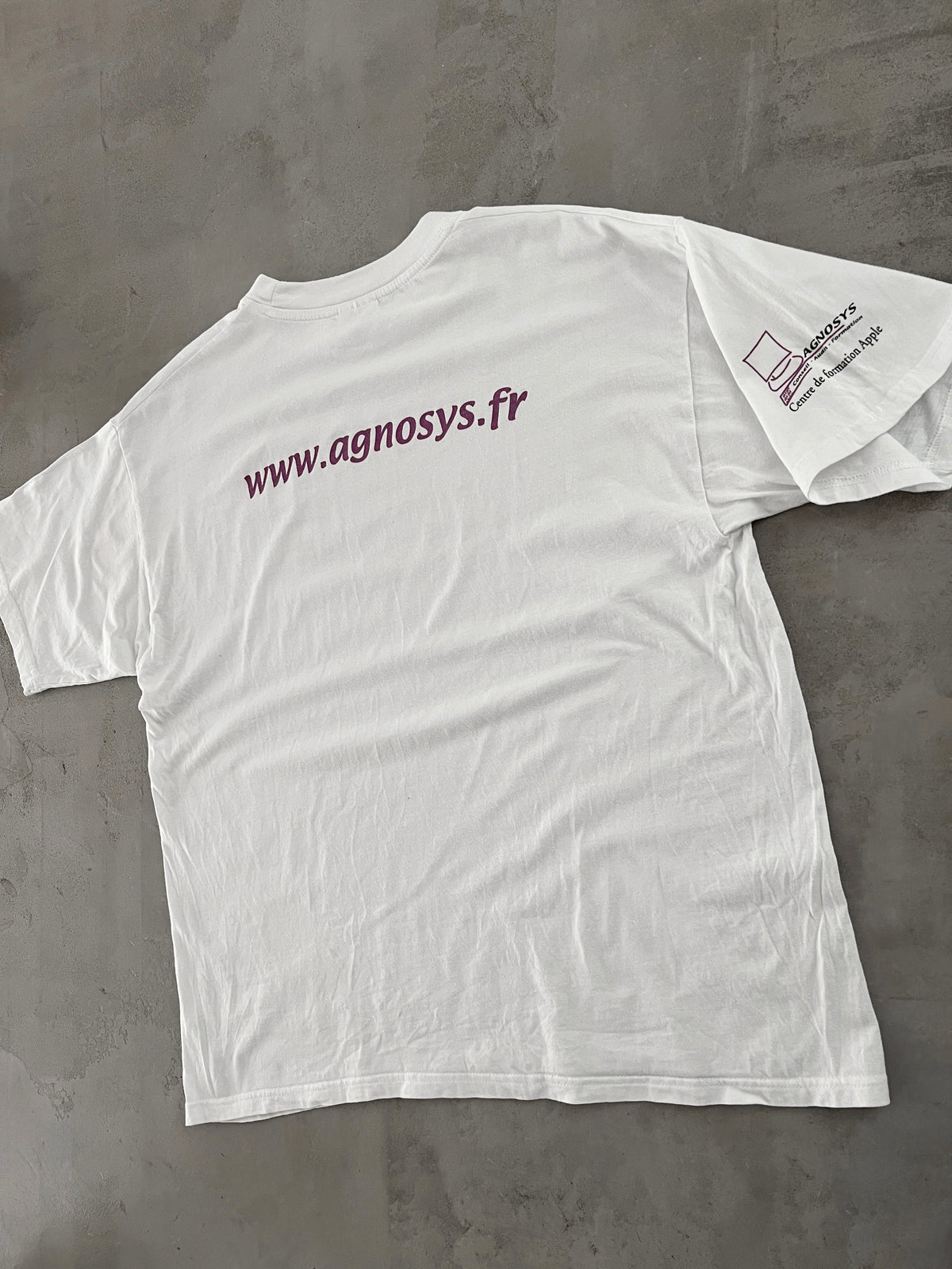 WHITE APPLE PROMO TEE - 2000S - L