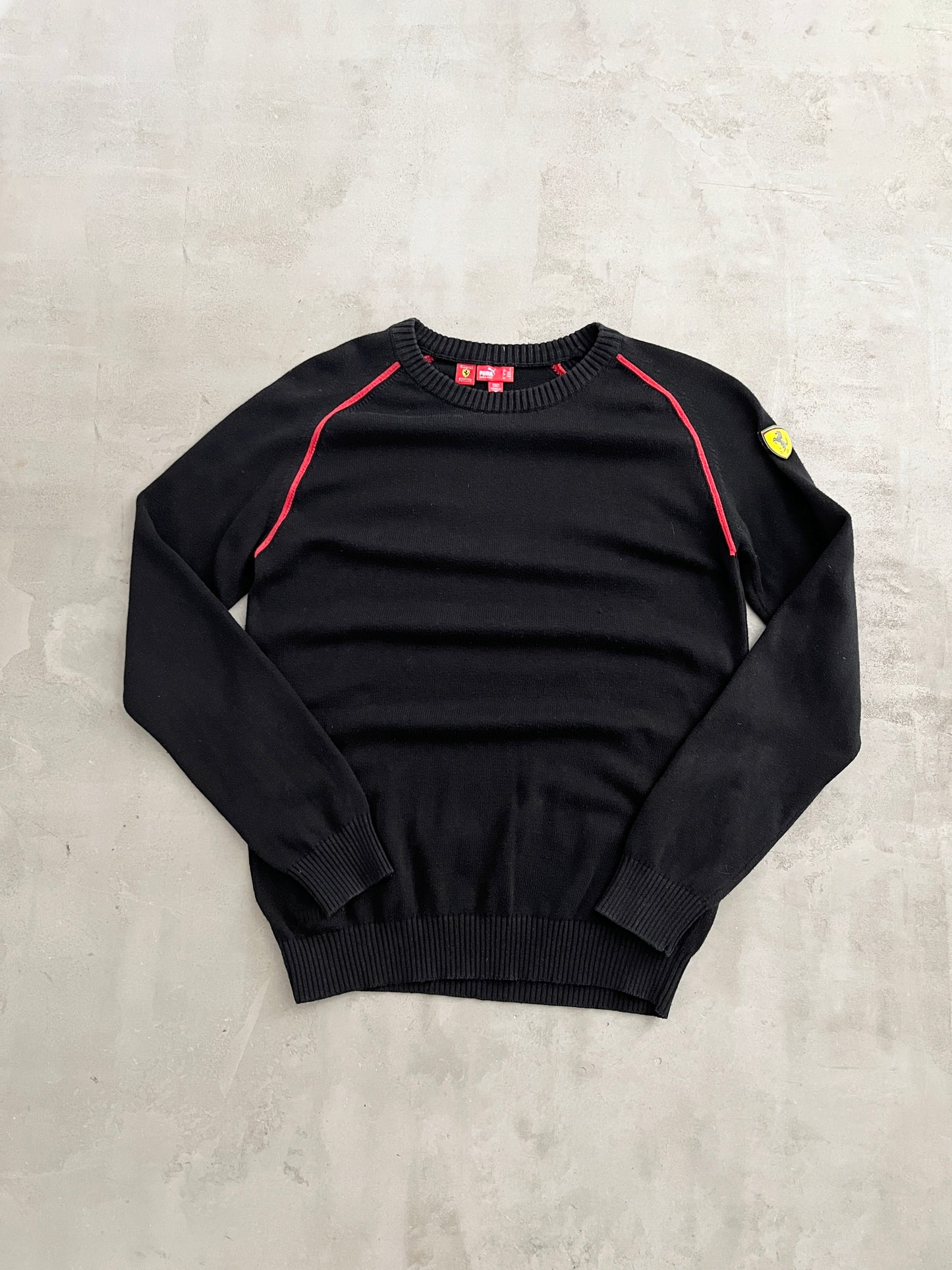NAVY FERRARI KNIT SWEATER - 2000S - S/M
