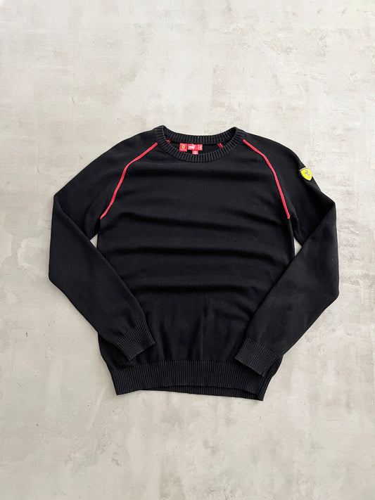 NAVY FERRARI KNIT SWEATER - 2000S - S/M