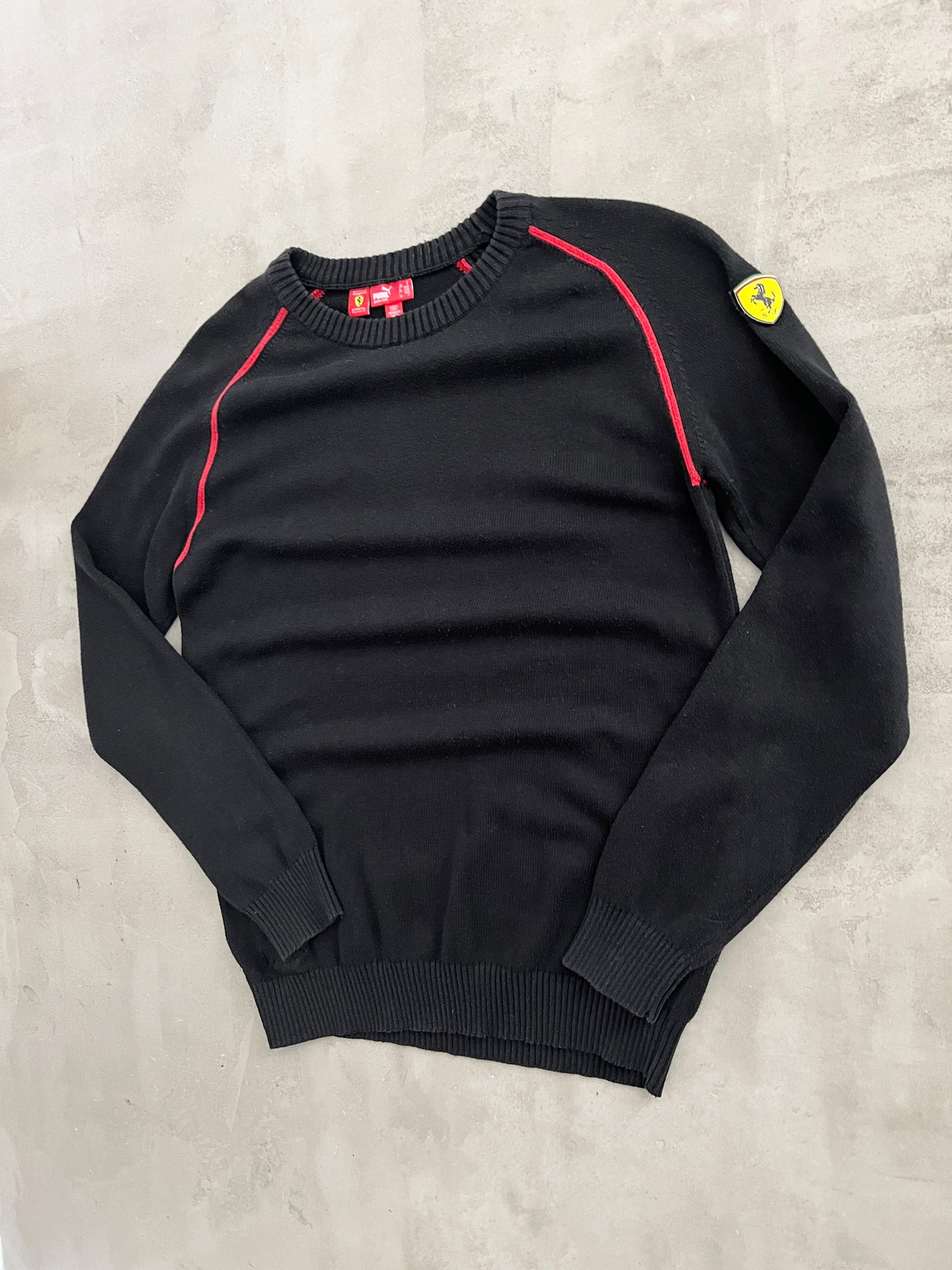 NAVY FERRARI KNIT SWEATER - 2000S - S/M