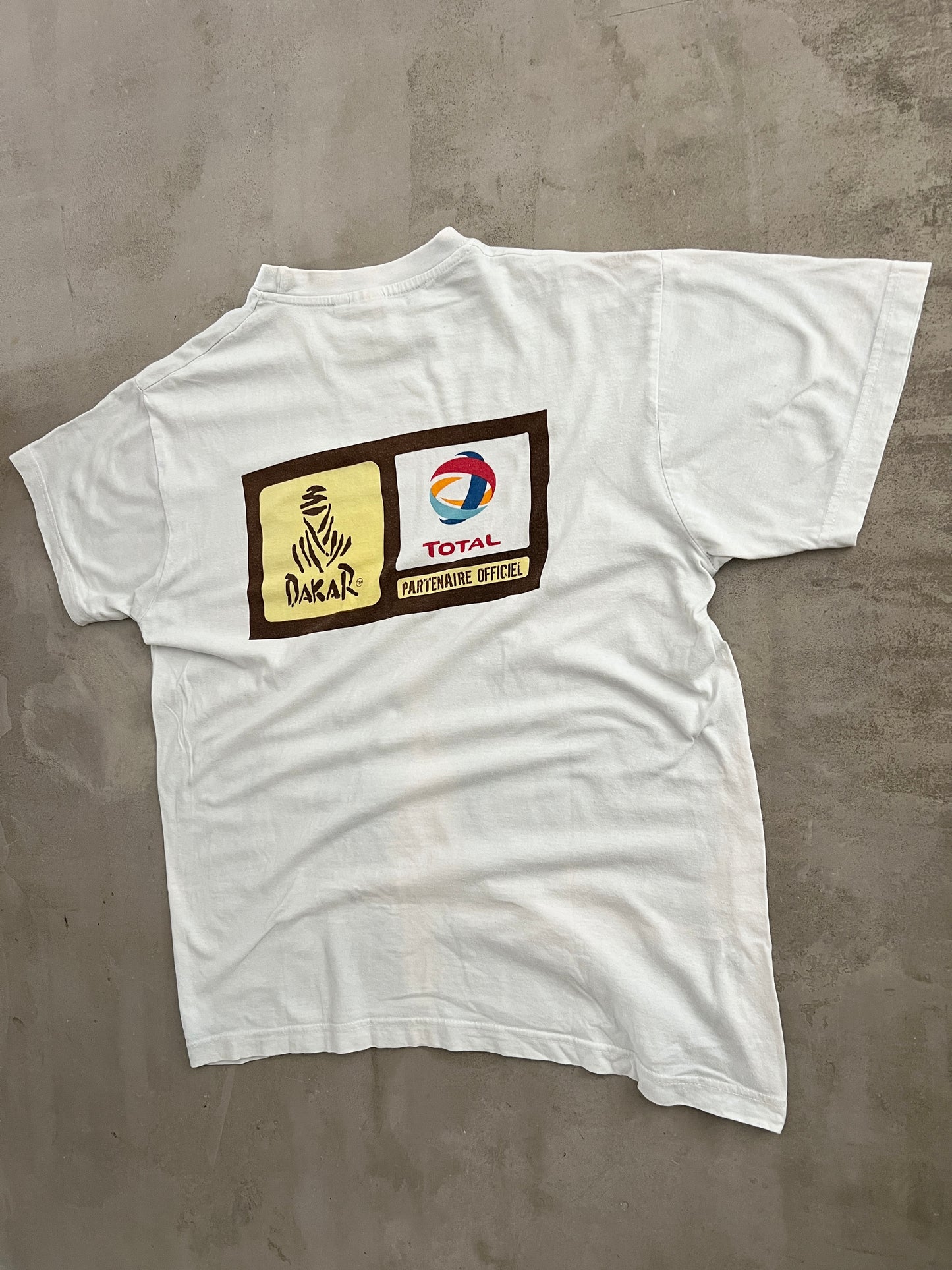 WHITE RALLYE DAKAR TEE - 2000S - M
