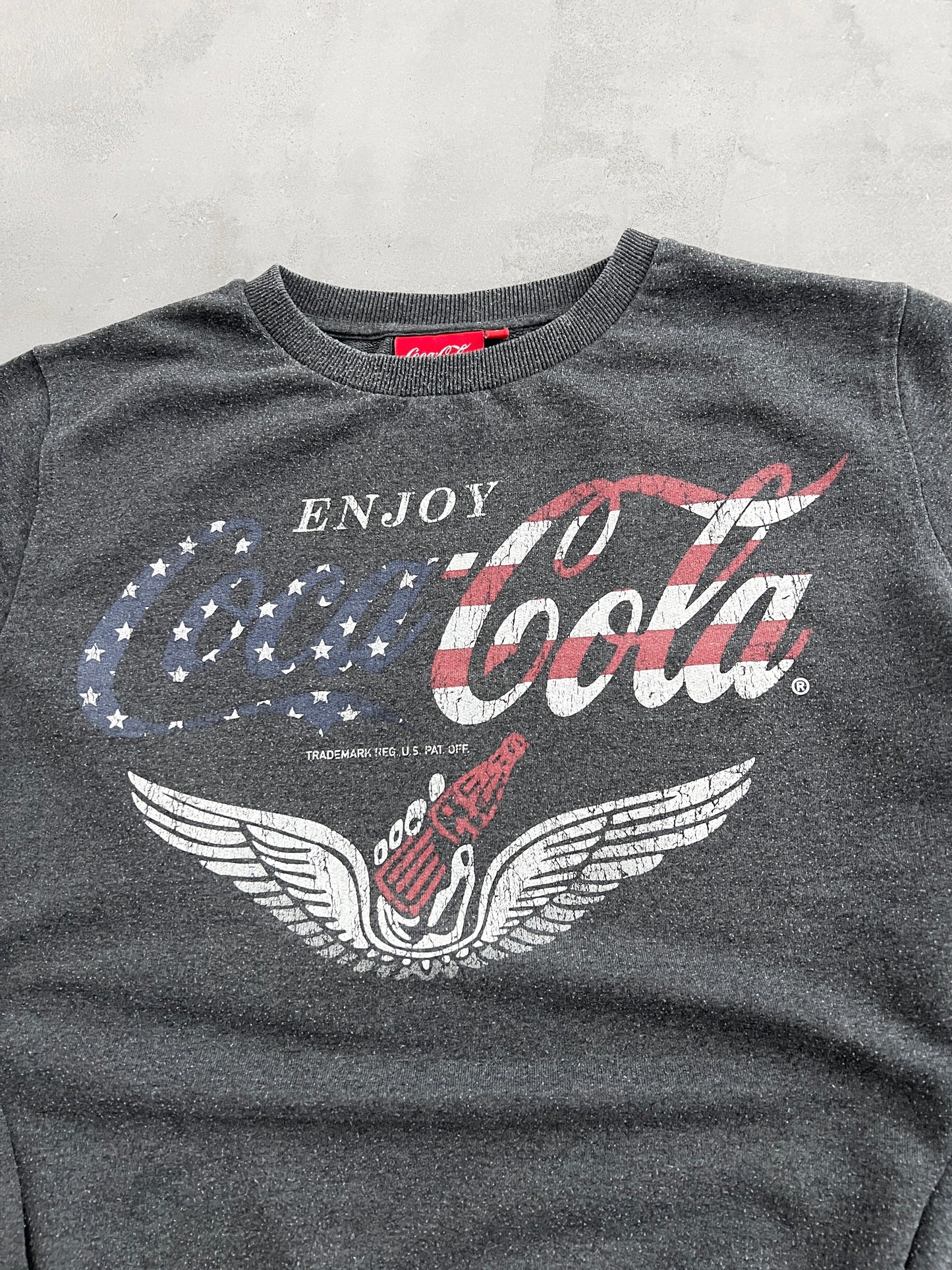GREY COCA COLA SWEATER - 2000S - M