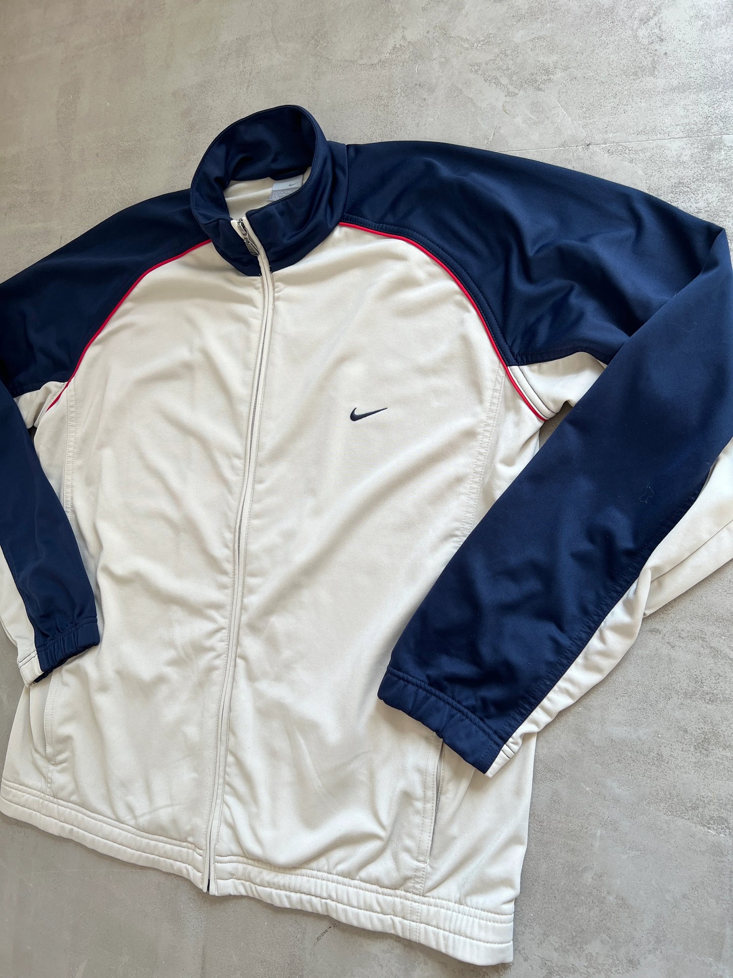CREME NIKE TRACK JACKET - 2000S - XL