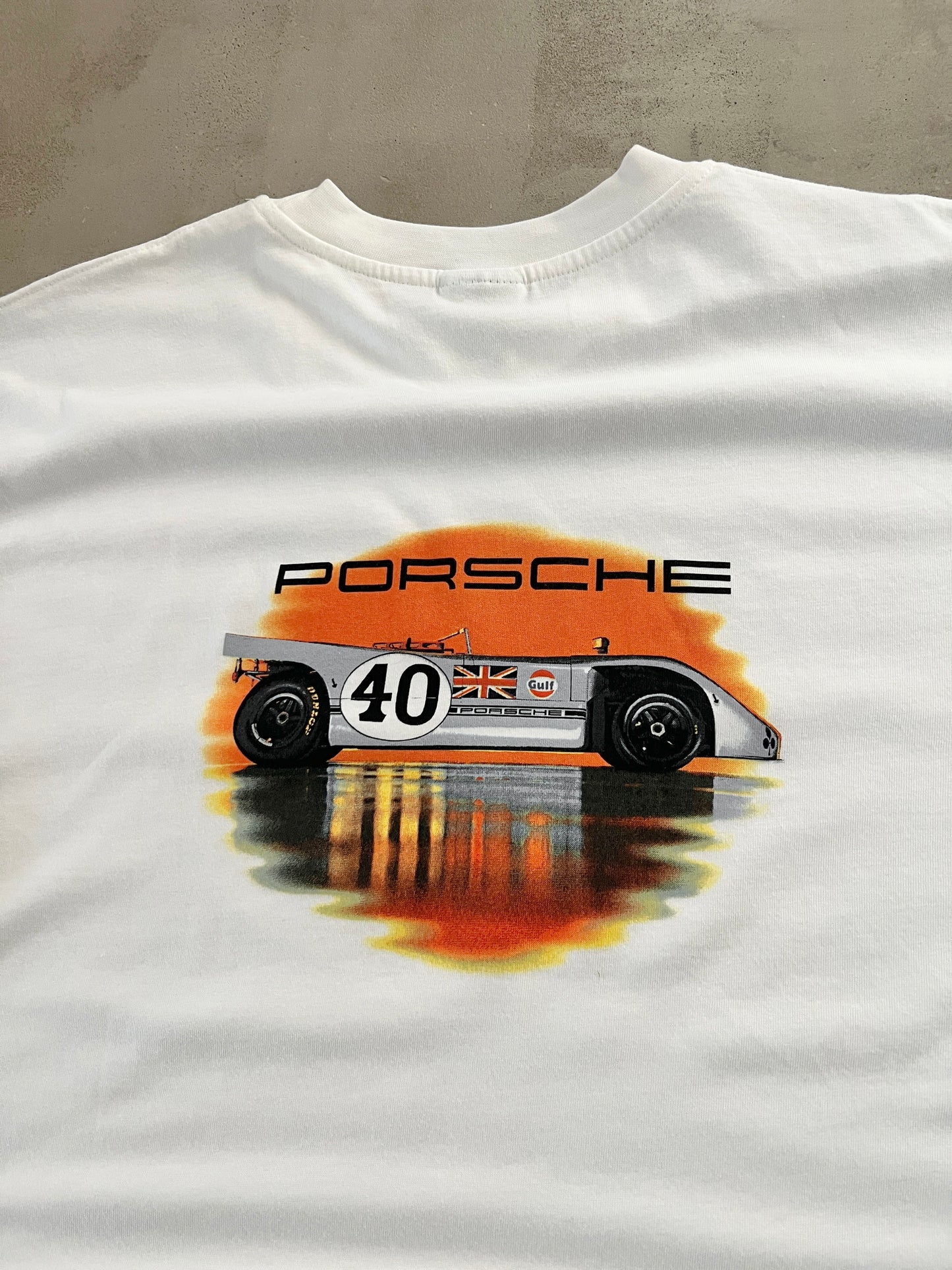 WHITE PORSCHE TEE - 1990S - XXL/XL