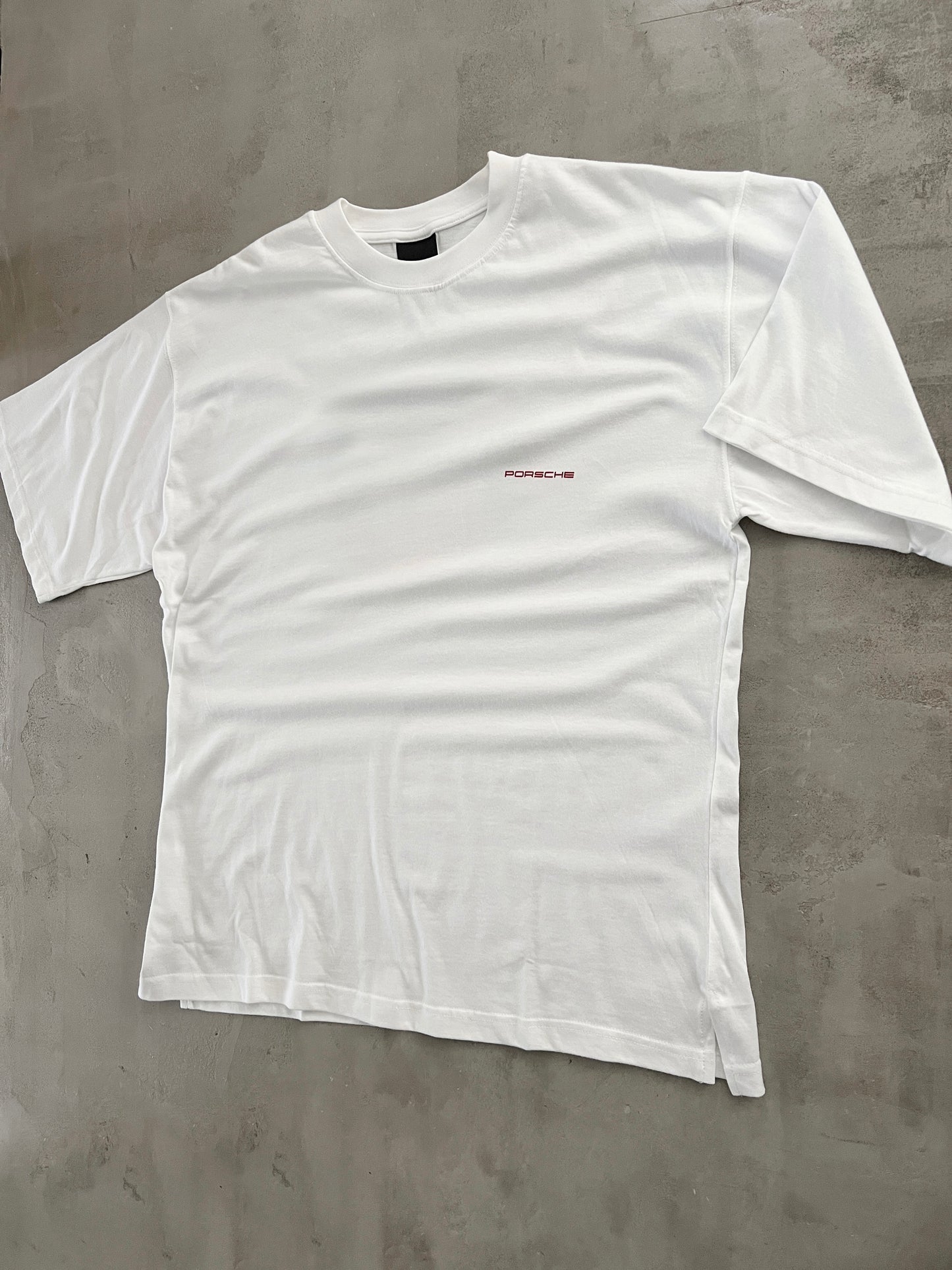 WHITE PORSCHE TEE - 1990S - XXL/XL