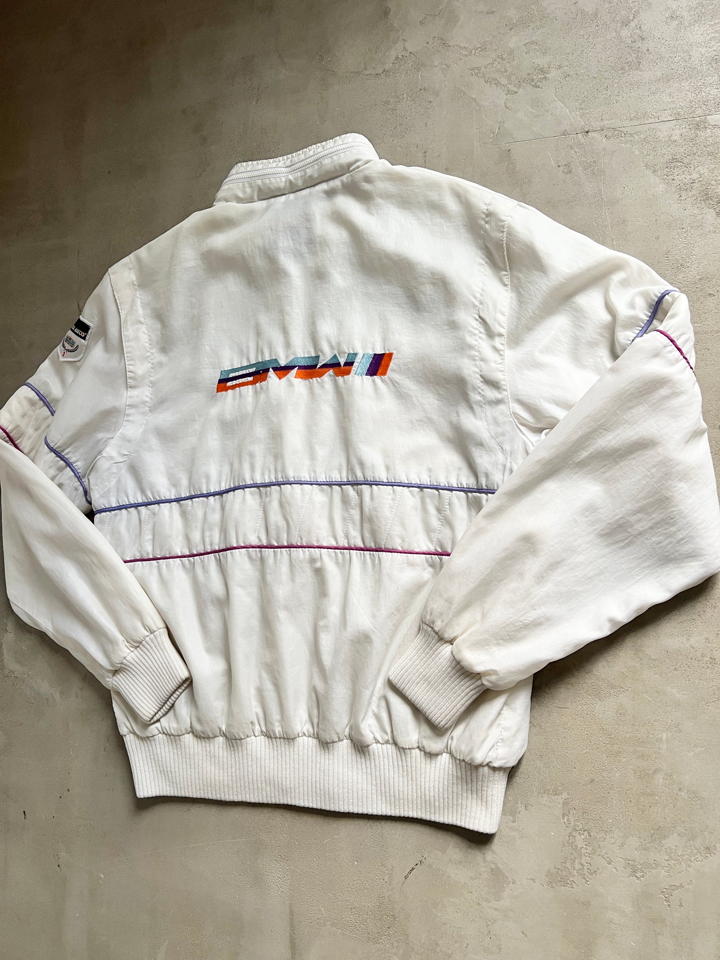 WHITE BMW RACING JACKET - 1990S - M
