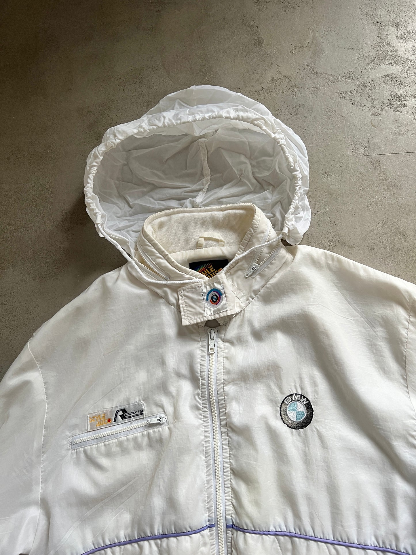 WHITE BMW RACING JACKET - 1990S - M