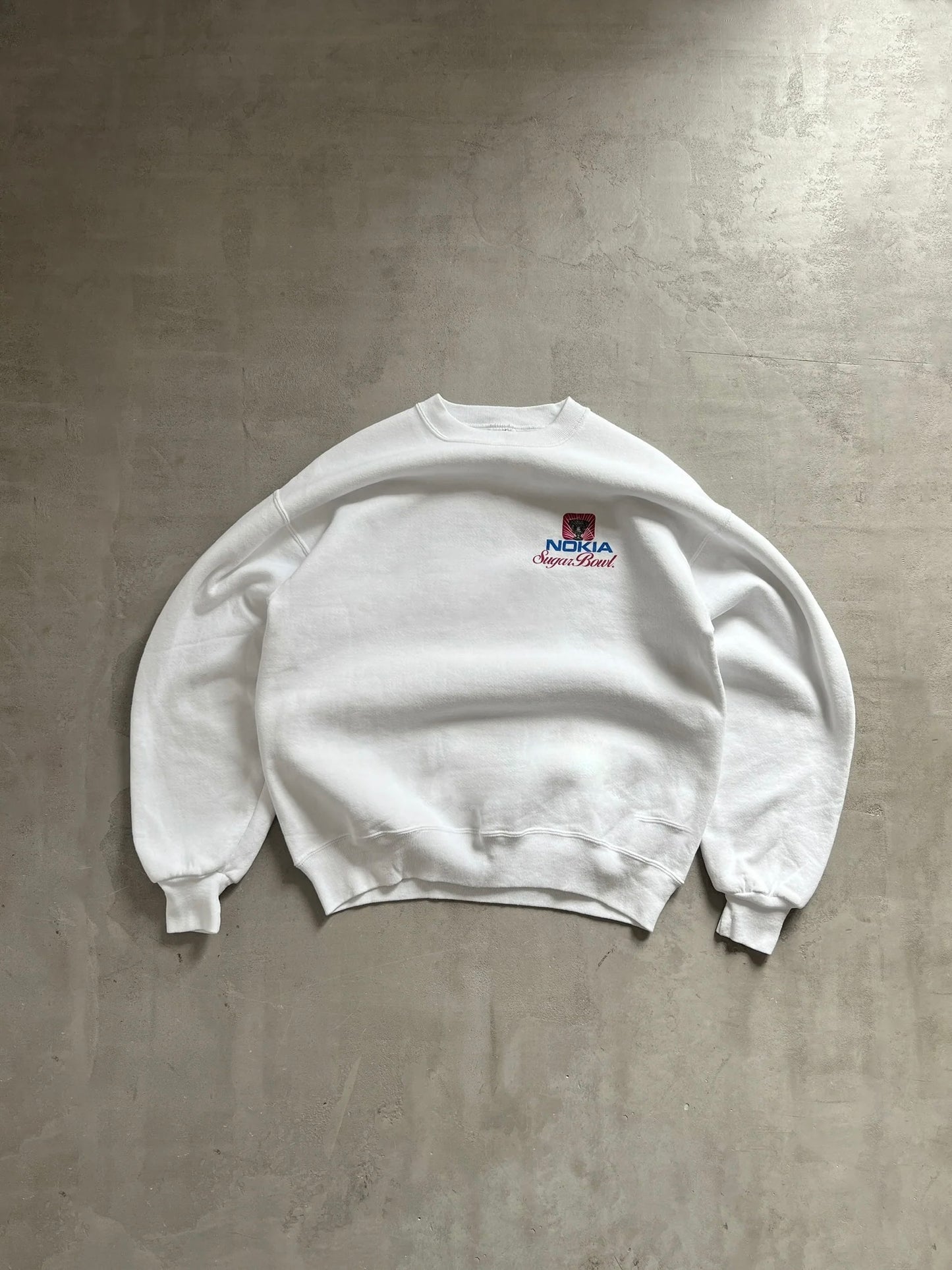 WHITE NOKIA PROMO SWEATER - 1990S - M/L