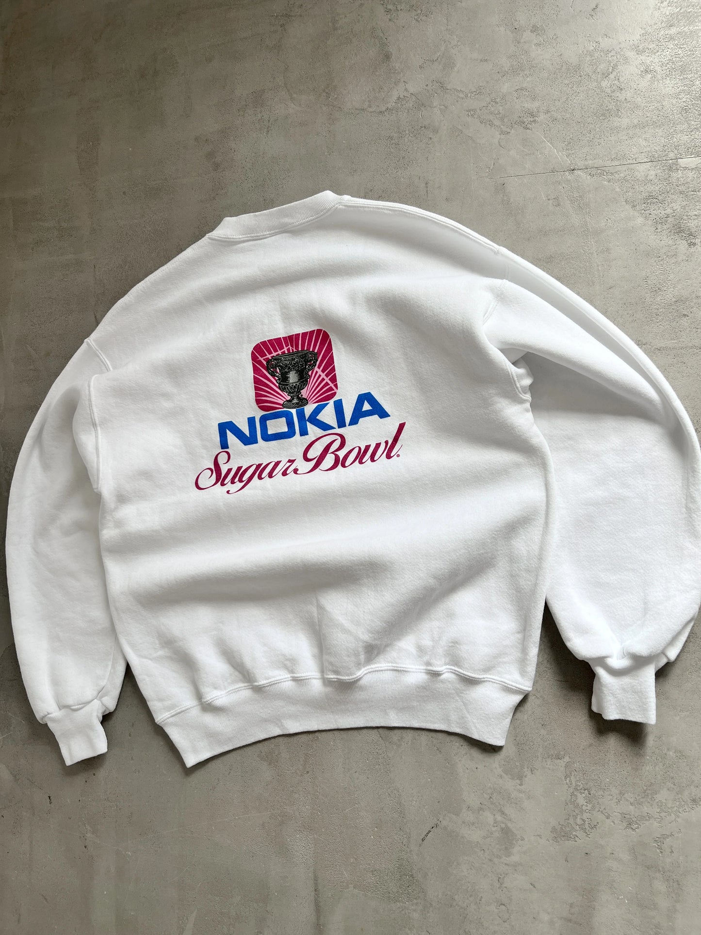 WHITE NOKIA PROMO SWEATER - 1990S - M/L