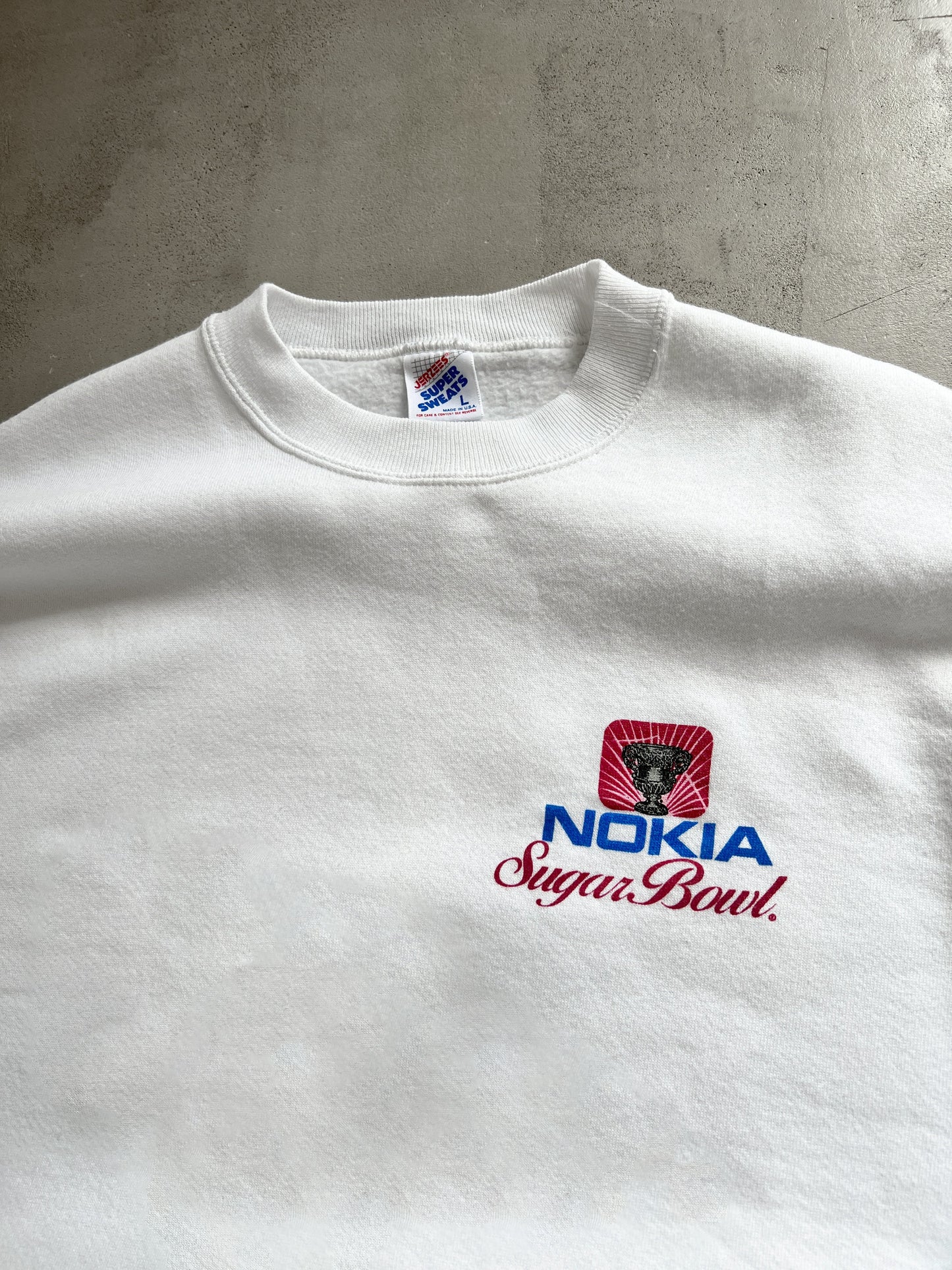 WHITE NOKIA PROMO SWEATER - 1990S - M/L
