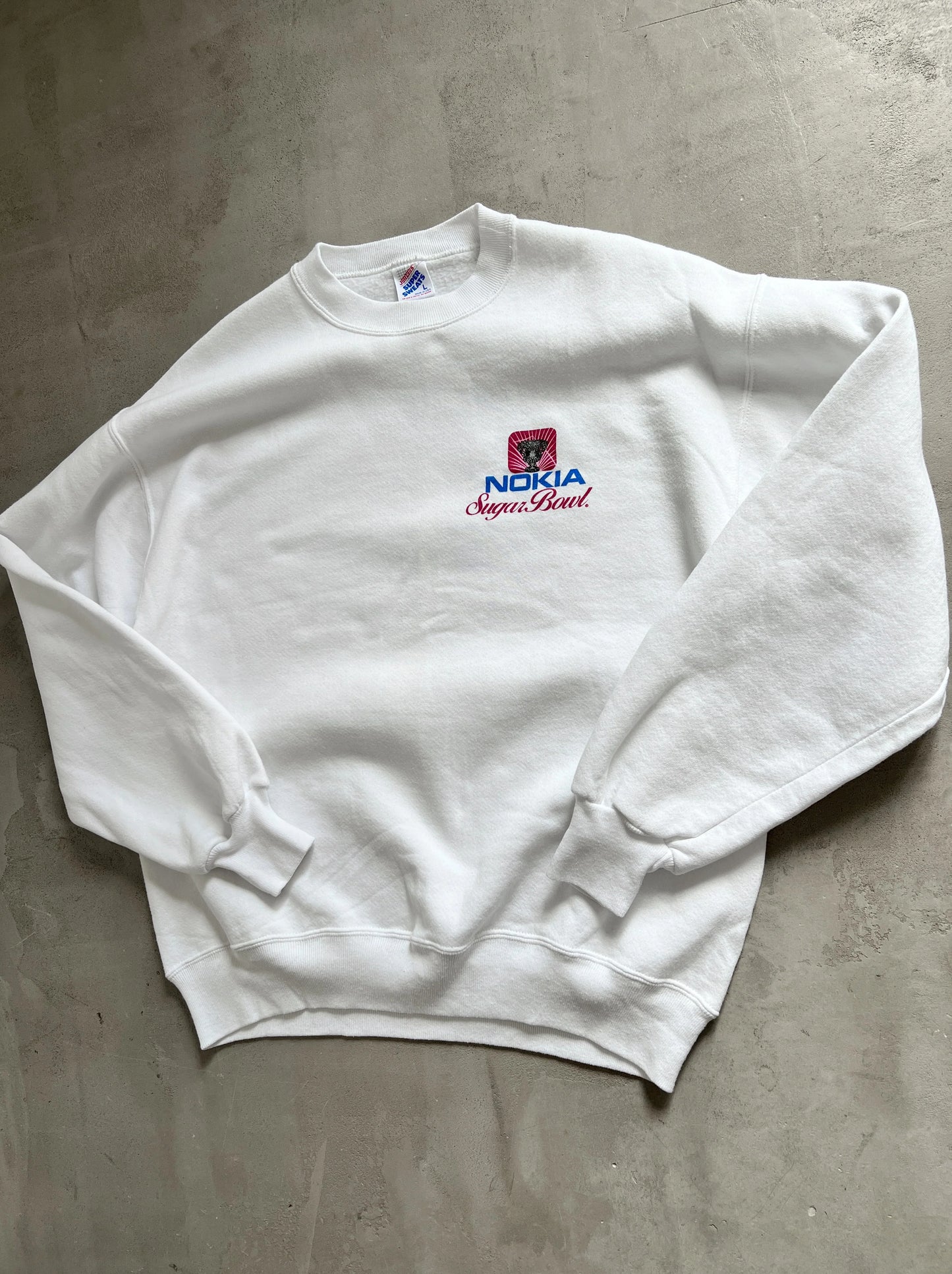 WHITE NOKIA PROMO SWEATER - 1990S - M/L