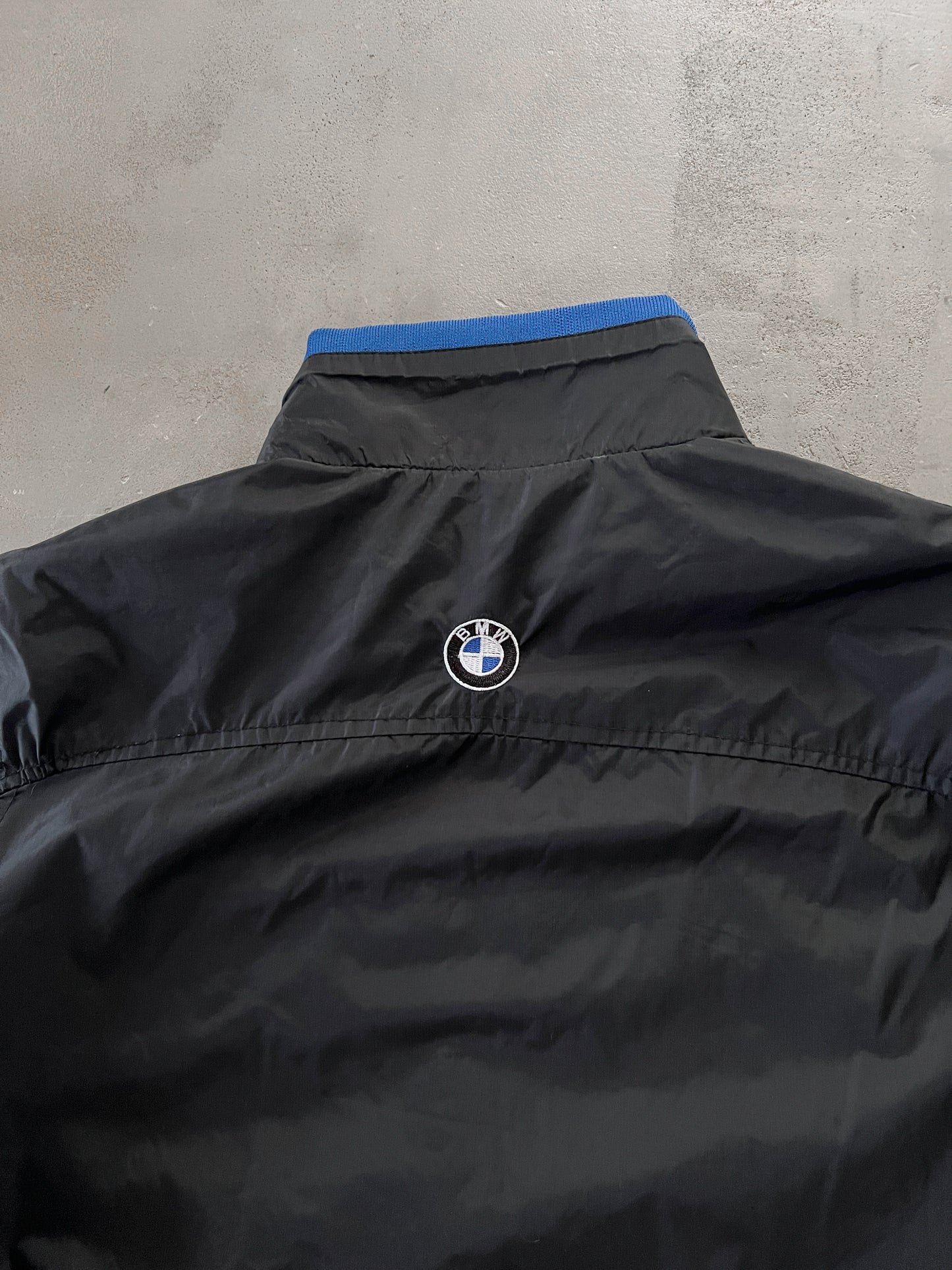 BLACK/BLUE BMW 2 SIDE REVERSIBLE JACKET - 2000S - M/S