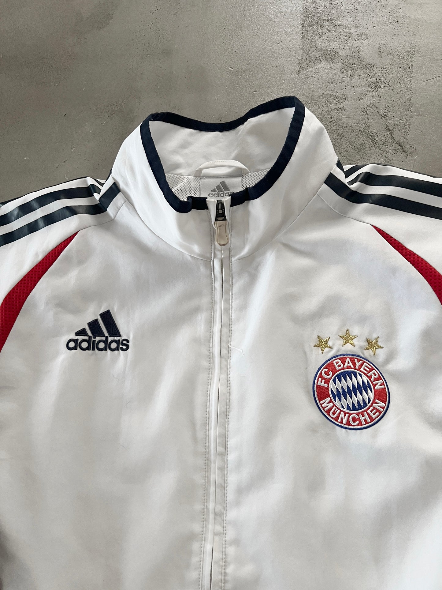 WHITE BAYERN MUNICH TRACK JACKET - 2000S - L