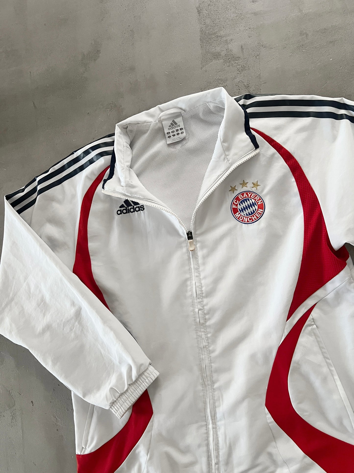 WHITE BAYERN MUNICH TRACK JACKET - 2000S - L